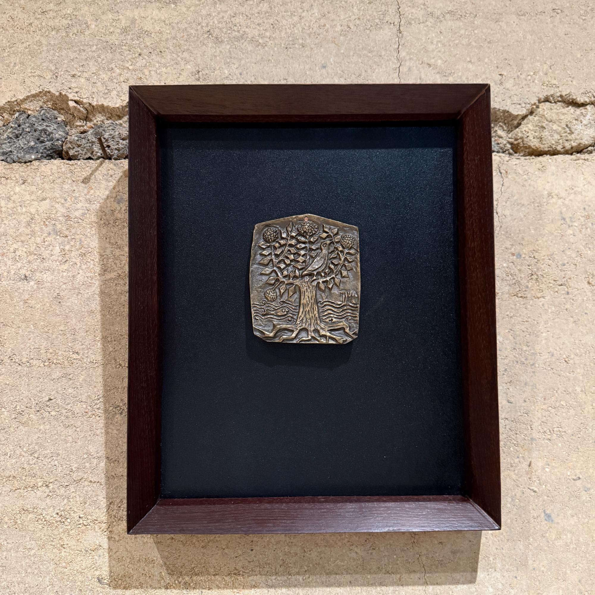 Mid-Century Modern Still Life Italian Bronze Art Framed Mid Century Modern For Sale