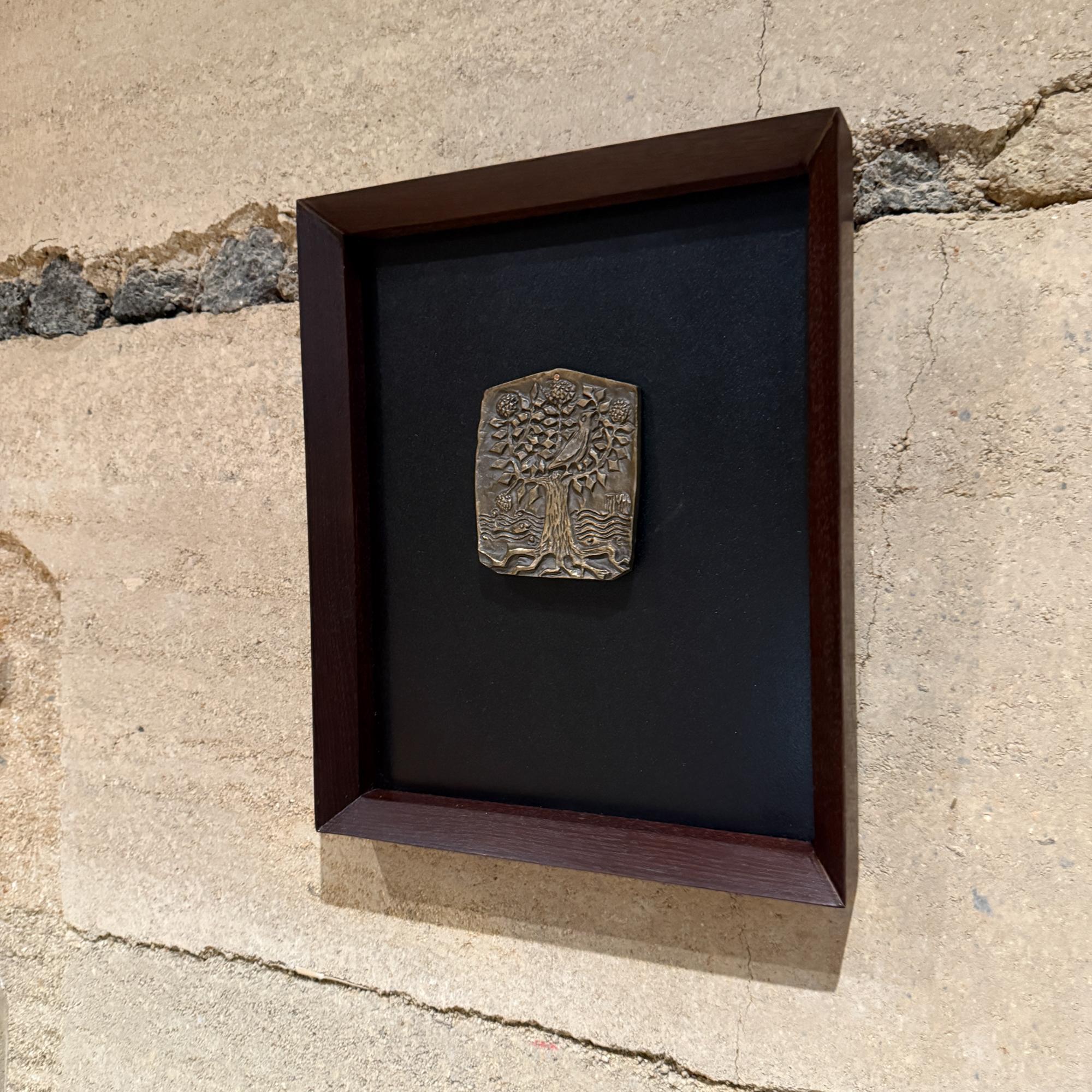 Mid-20th Century Still Life Italian Bronze Art Framed Mid Century Modern For Sale