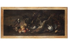 Antique Late 17th Century By Still-life Italian painter Still life Oil on Canvas