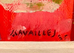 "Still Life of a Table with Flowers" by Jean Jules Louis Cavailles