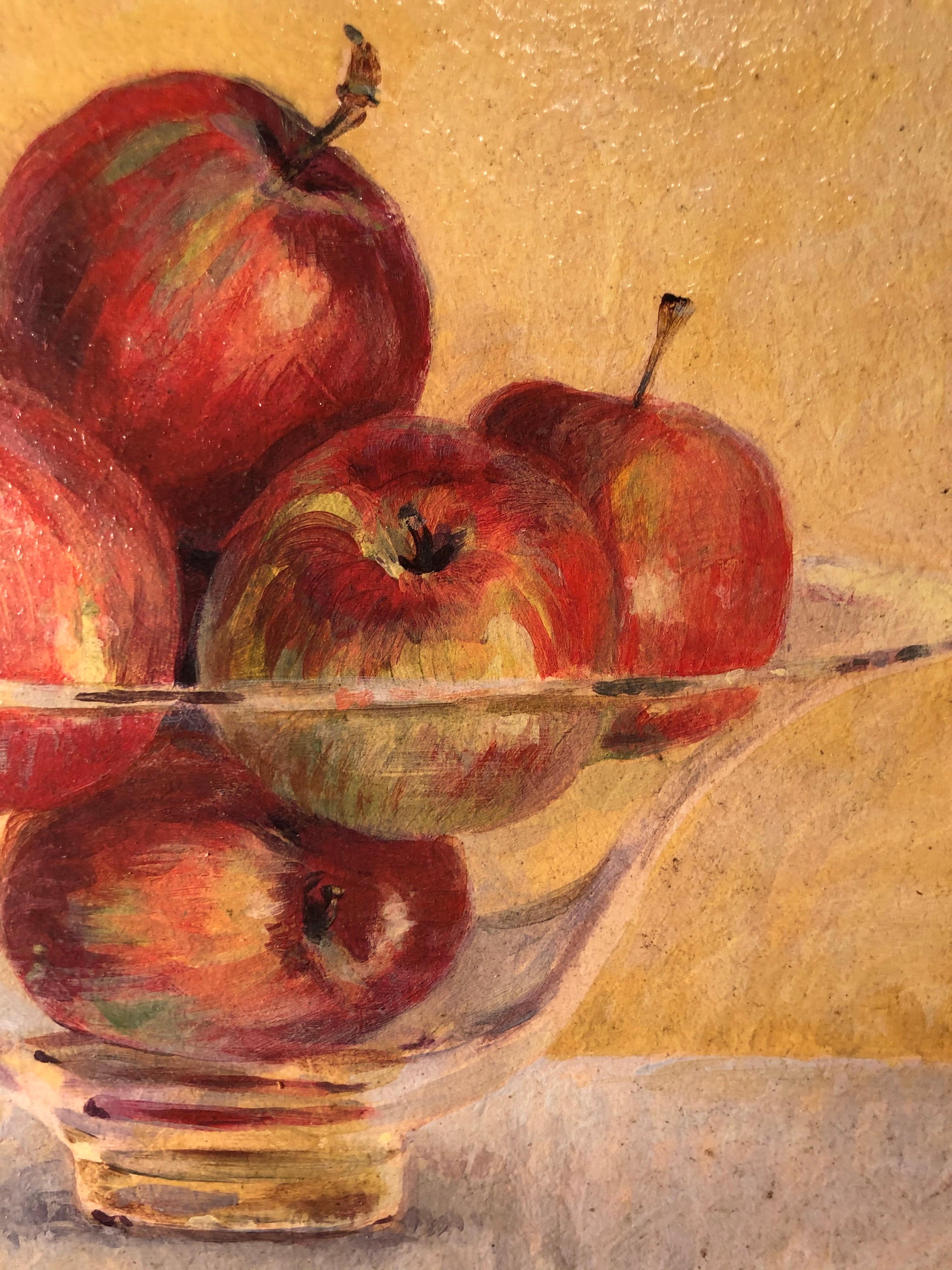 Late 20th Century Still Life of Apples in a Bowl