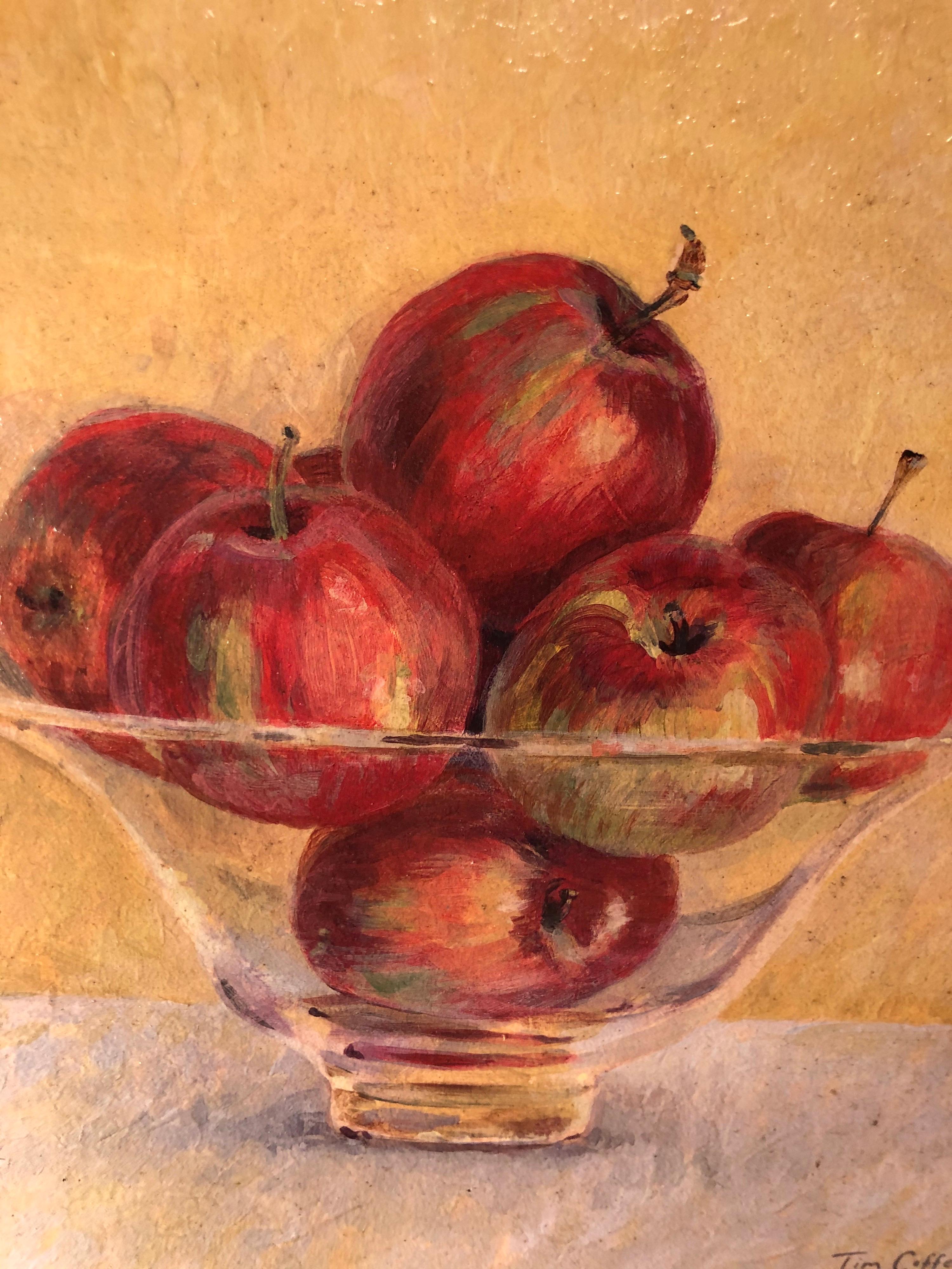 Canvas Still Life of Apples in a Bowl