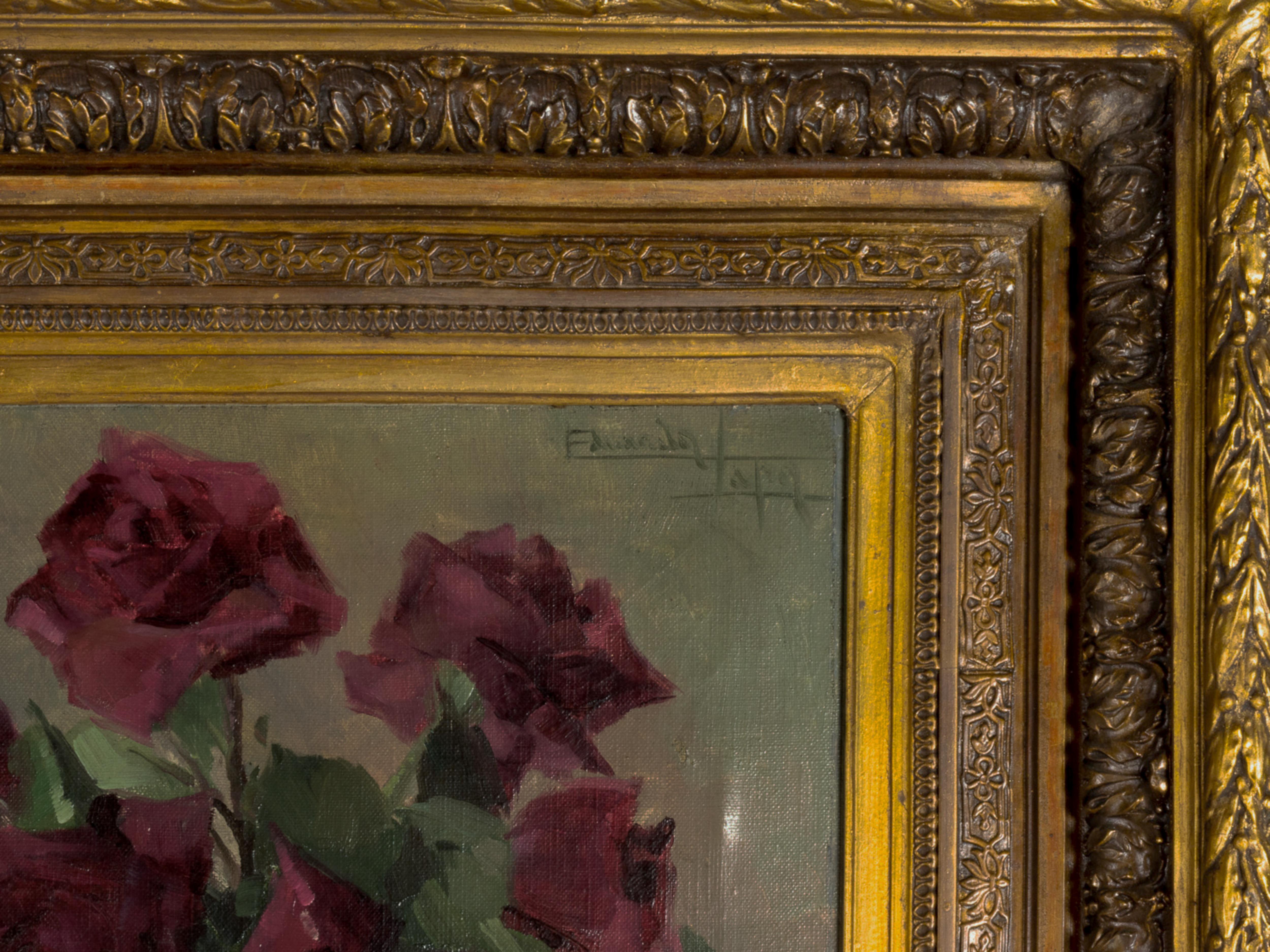 Nature morte de fleurs Peinture d'Eduarda Lapa, 20e siècle Bon état - En vente à Lisbon, PT