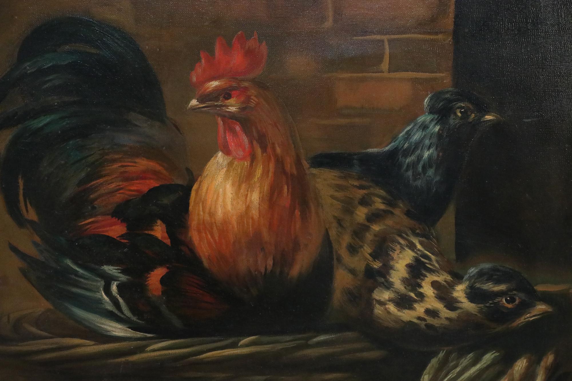 American Still Life of Game, Fowl, Fish and Food Painting on Canvas For Sale