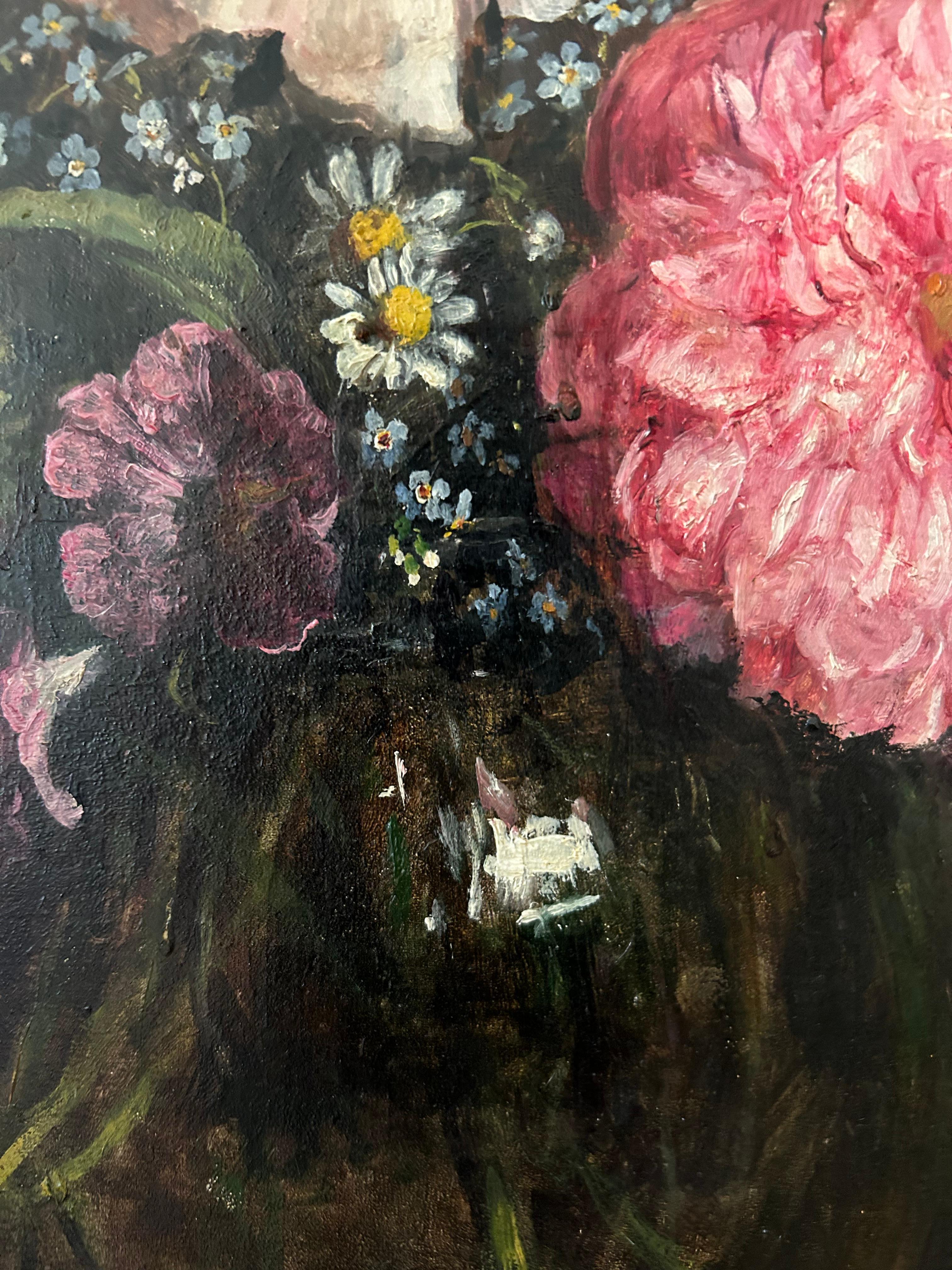 Romantique Nature morte de Lowers, Karel Martin Claessens, 1864-1938