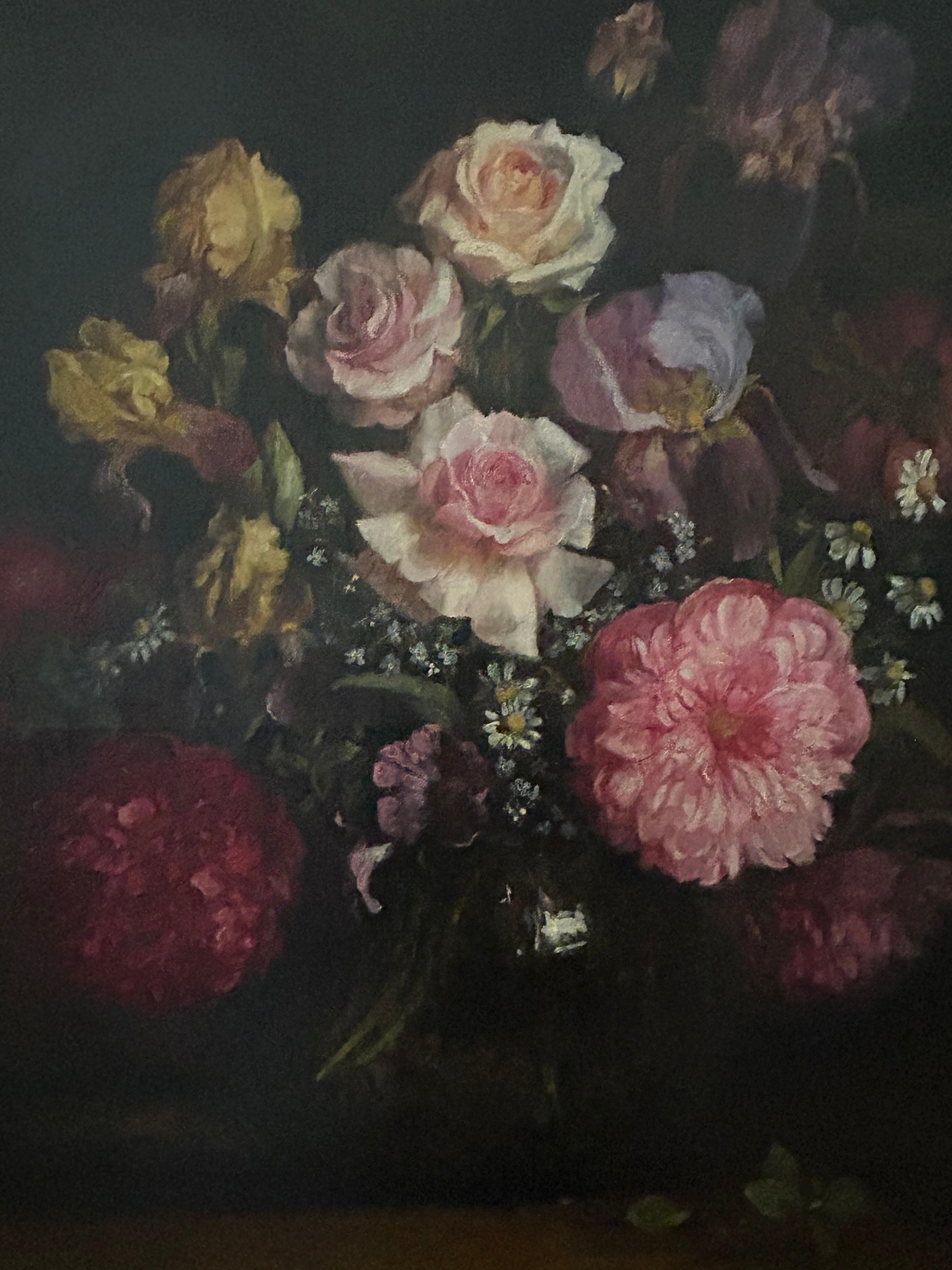 Canvas Still Life of Lowers, Karel Martin Claessens, 1864-1938 For Sale