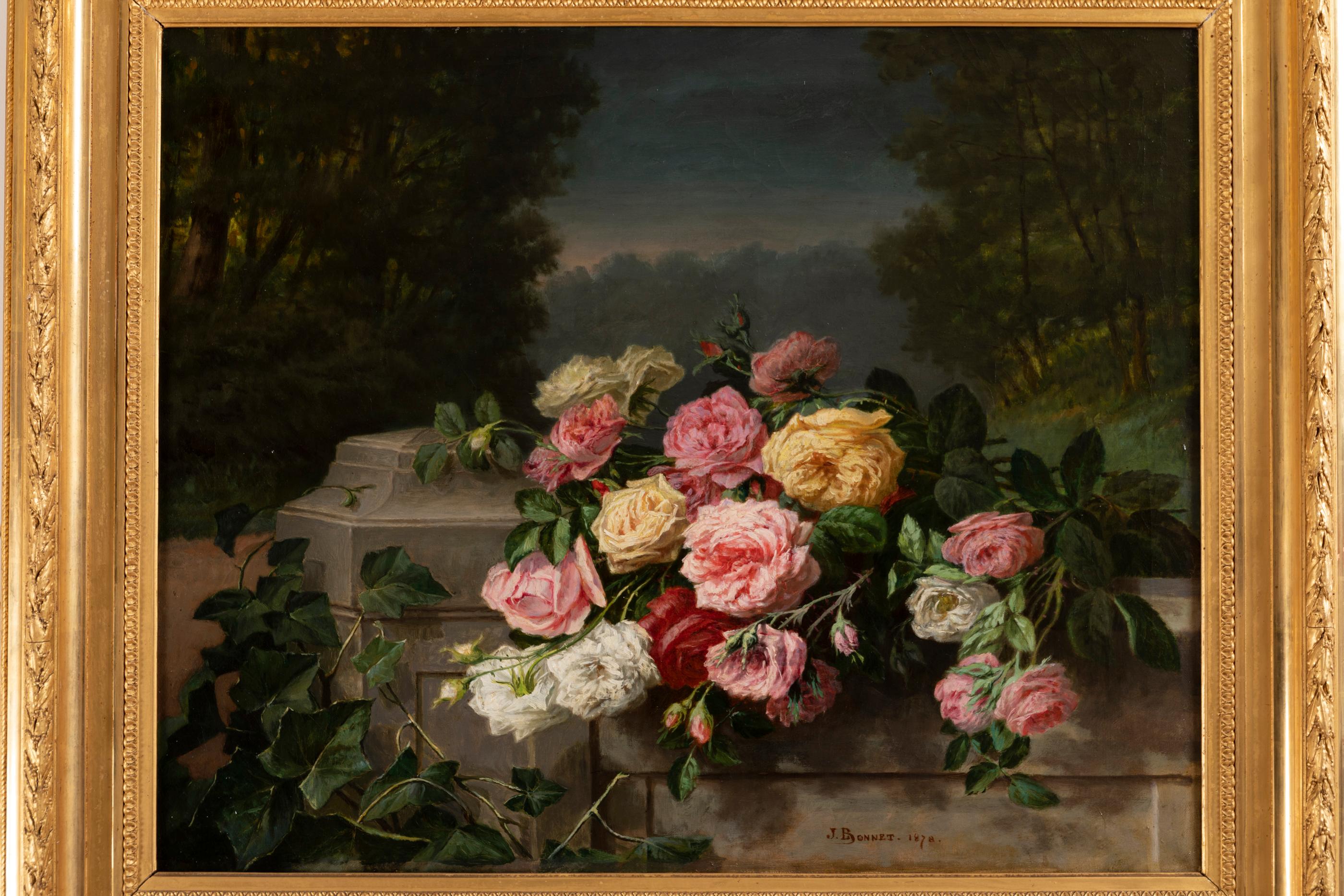 Still Life of Thrown Roses - Jean Bonnet 1878
Jean Bonnet (19th-20th century)
