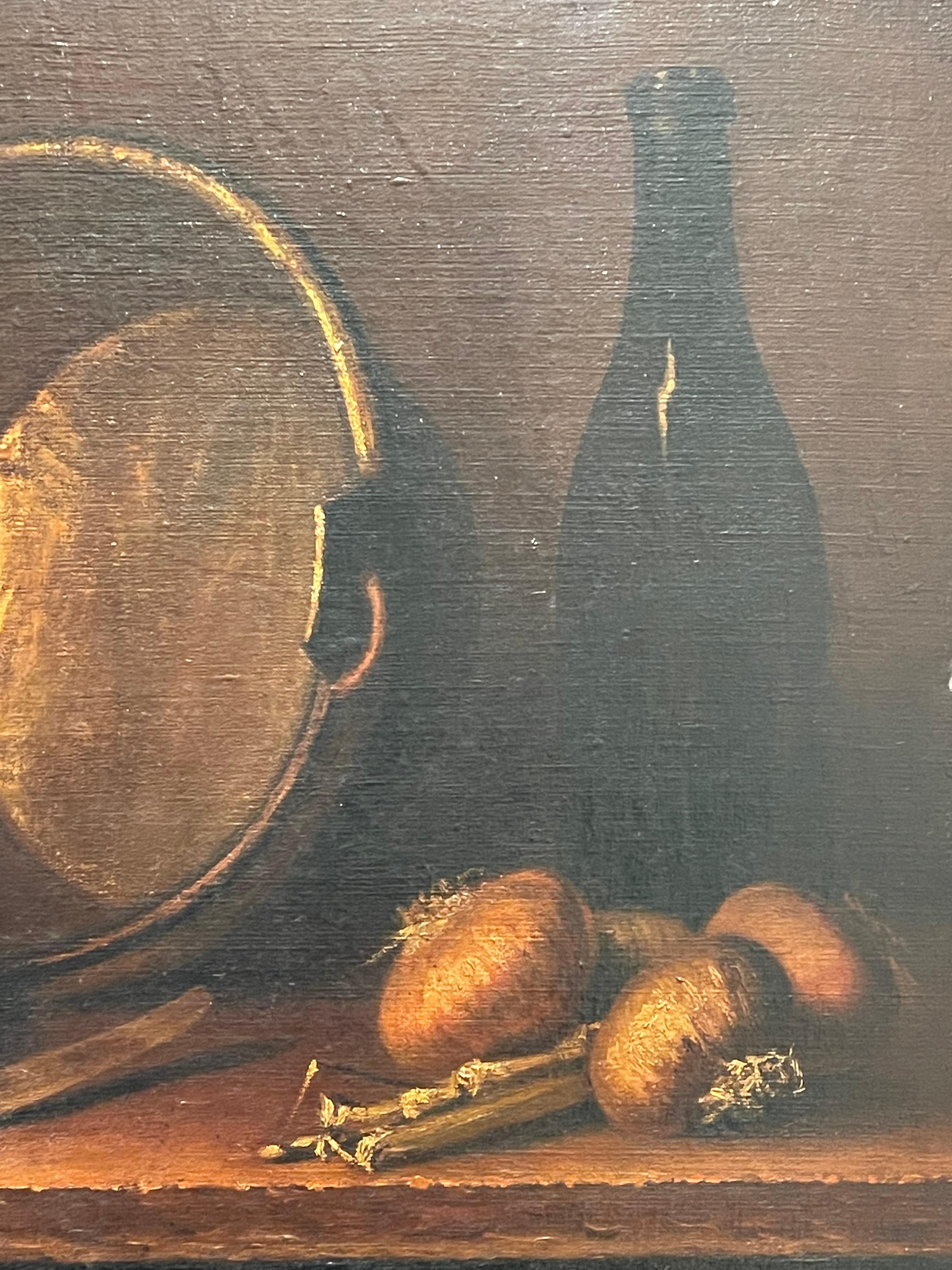 Still Life, Oil on Canvas, 19th Century In Good Condition In Beaune, FR