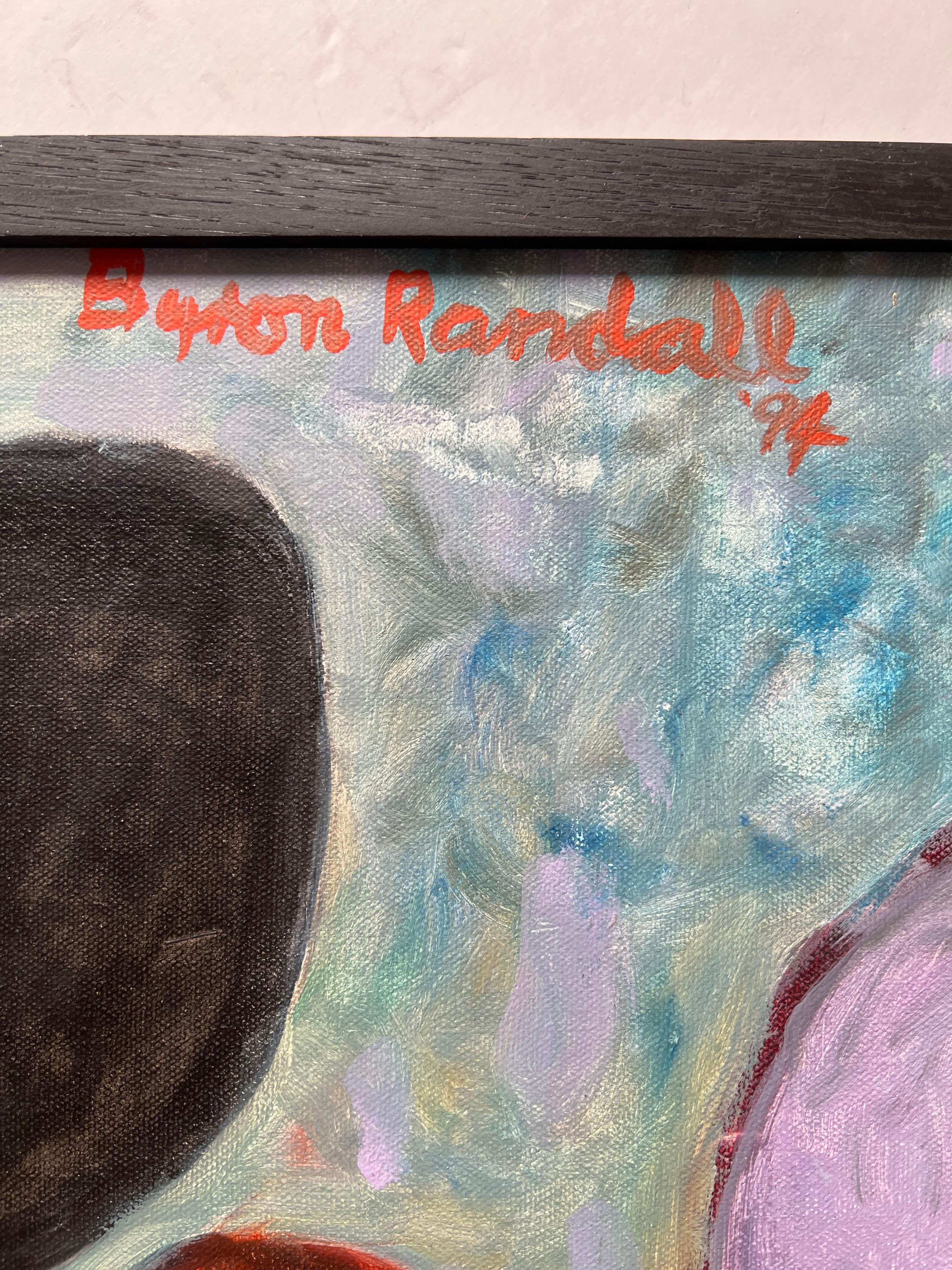 Stillleben, Öl auf Leinwand von Byron Randall (Holz) im Angebot