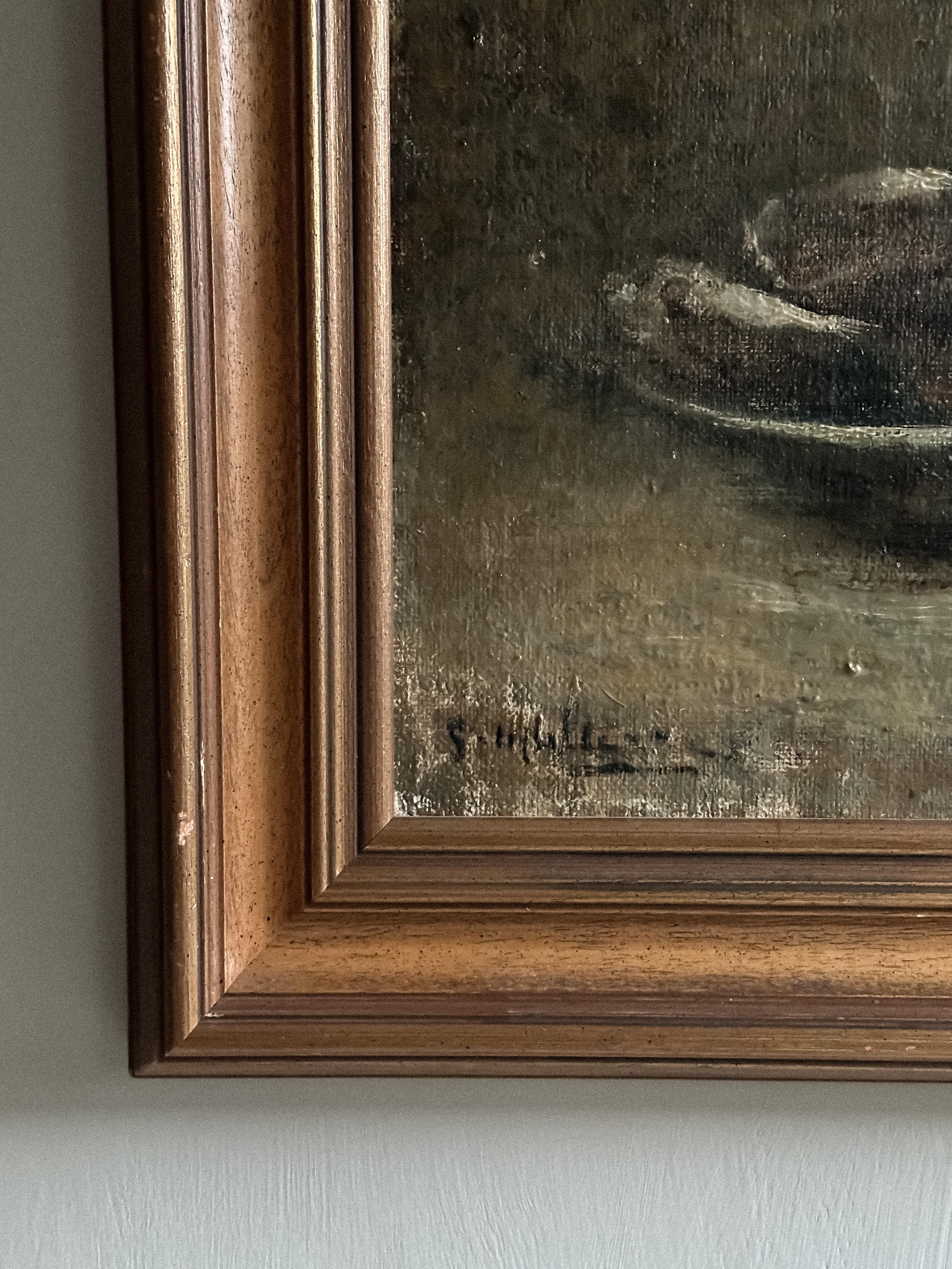 Still Life, Oil on Canvas, Signed and Framed, Norway, Late 1800s In Good Condition For Sale In Hønefoss, 30