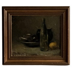 Nature morte, huile sur toile, signée et encadrée, Norvège, fin des années 1800