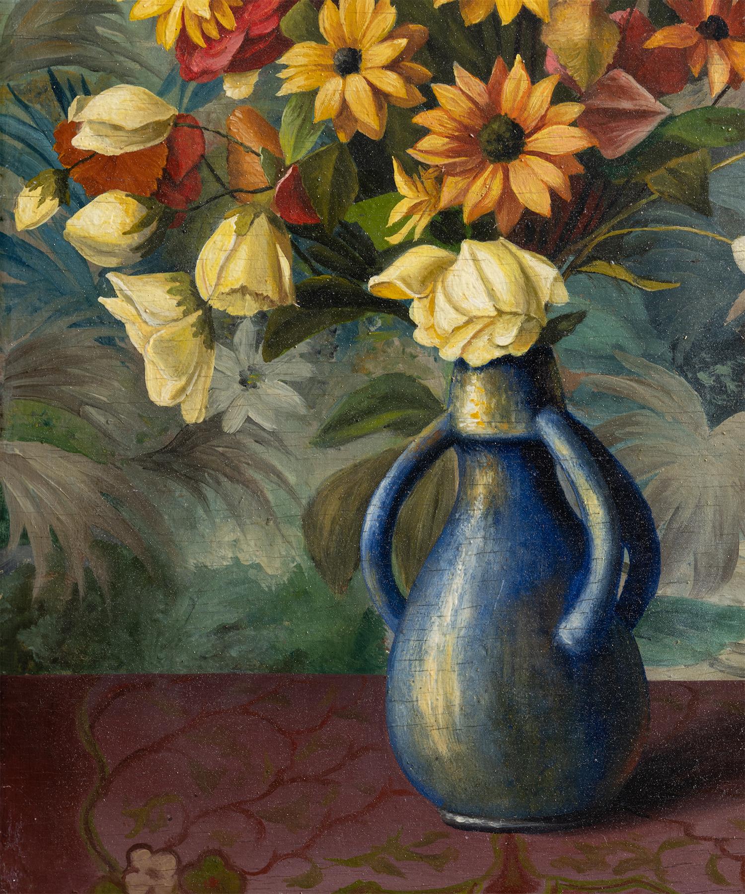 Hand-Painted Still Life Oil Painting, America 1928 For Sale