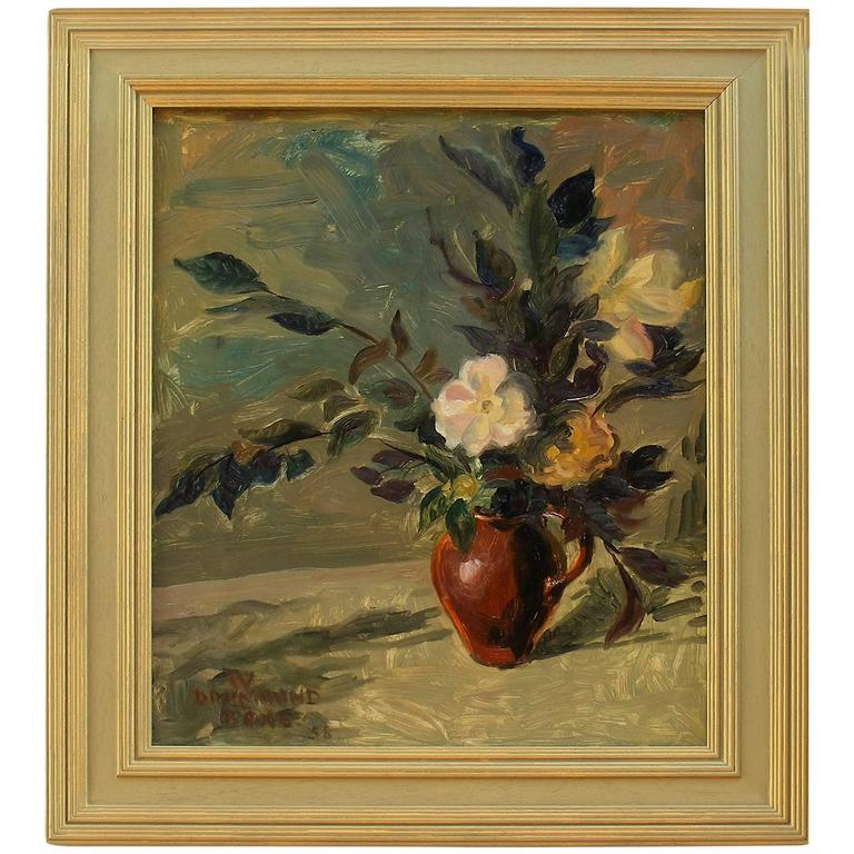 Art Deco Still Life Oil Painting For Sale