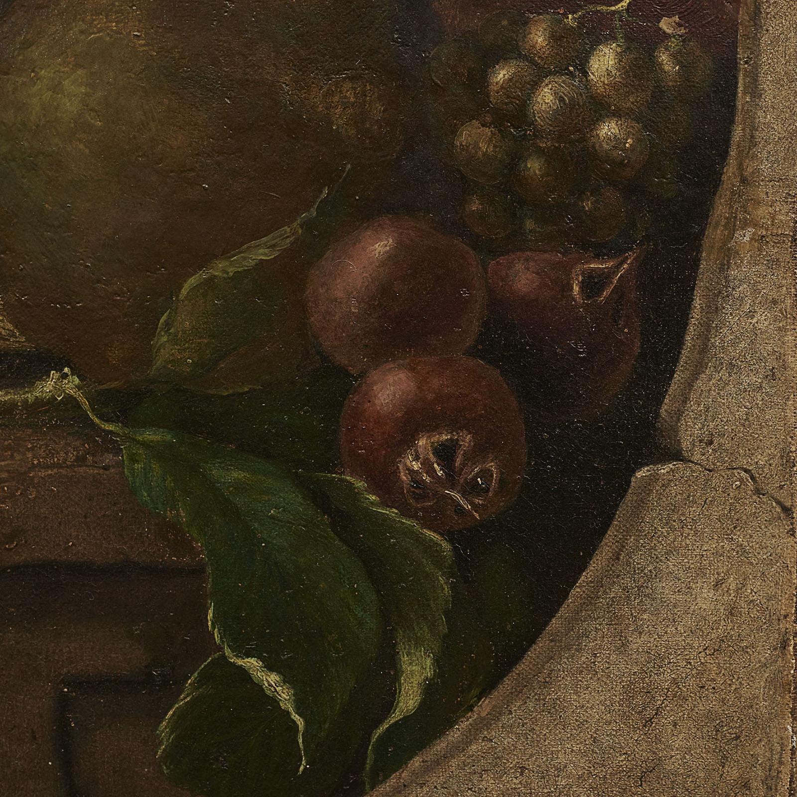 Still Life Oil Painting of Fruit and Golden Pheasant, G. Petit, 1866 In Good Condition For Sale In Kastrup, DK