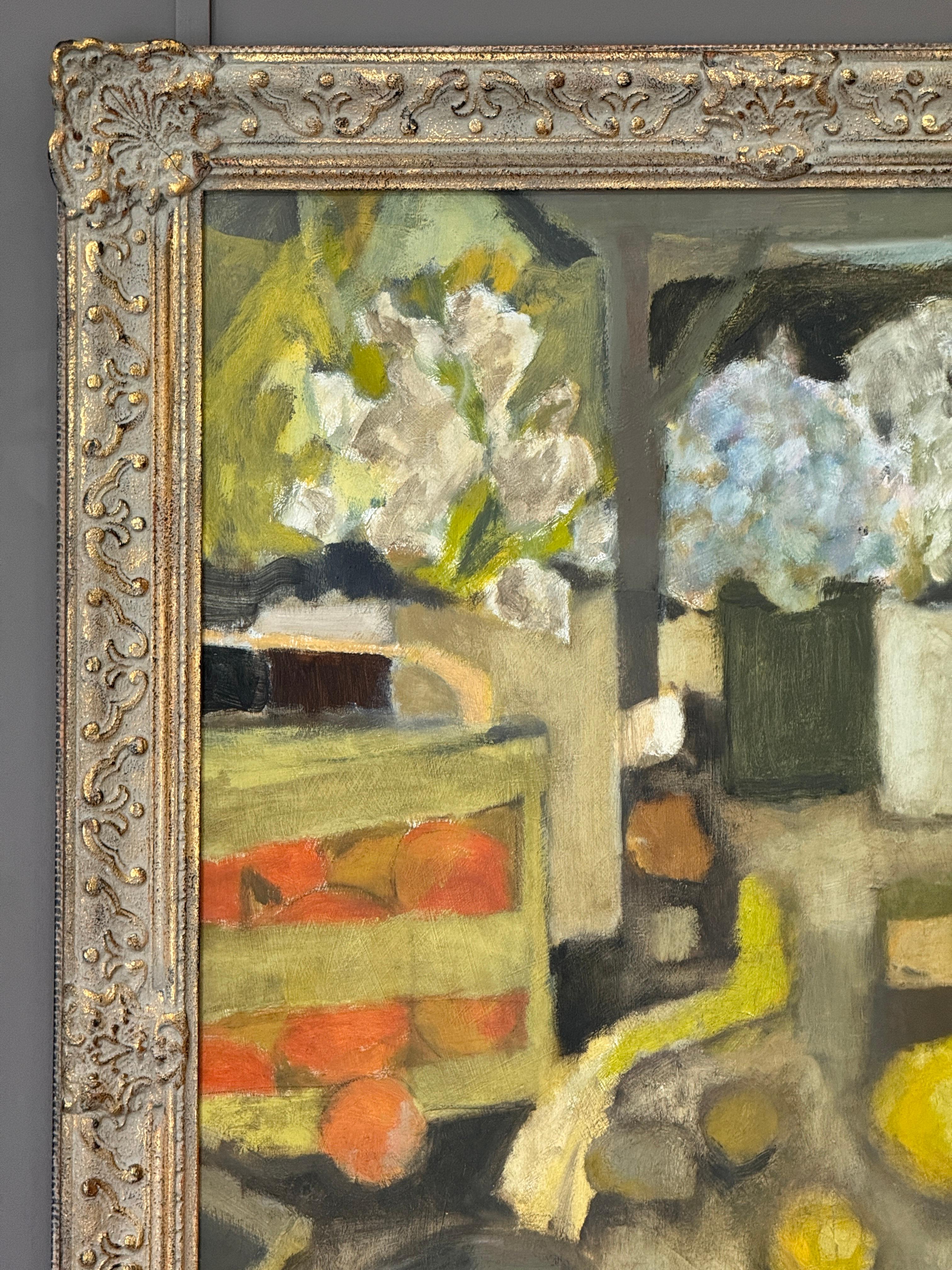 Américain Nature morte, peinture à l'huile sur Masonite par A Richard Pinney en vente