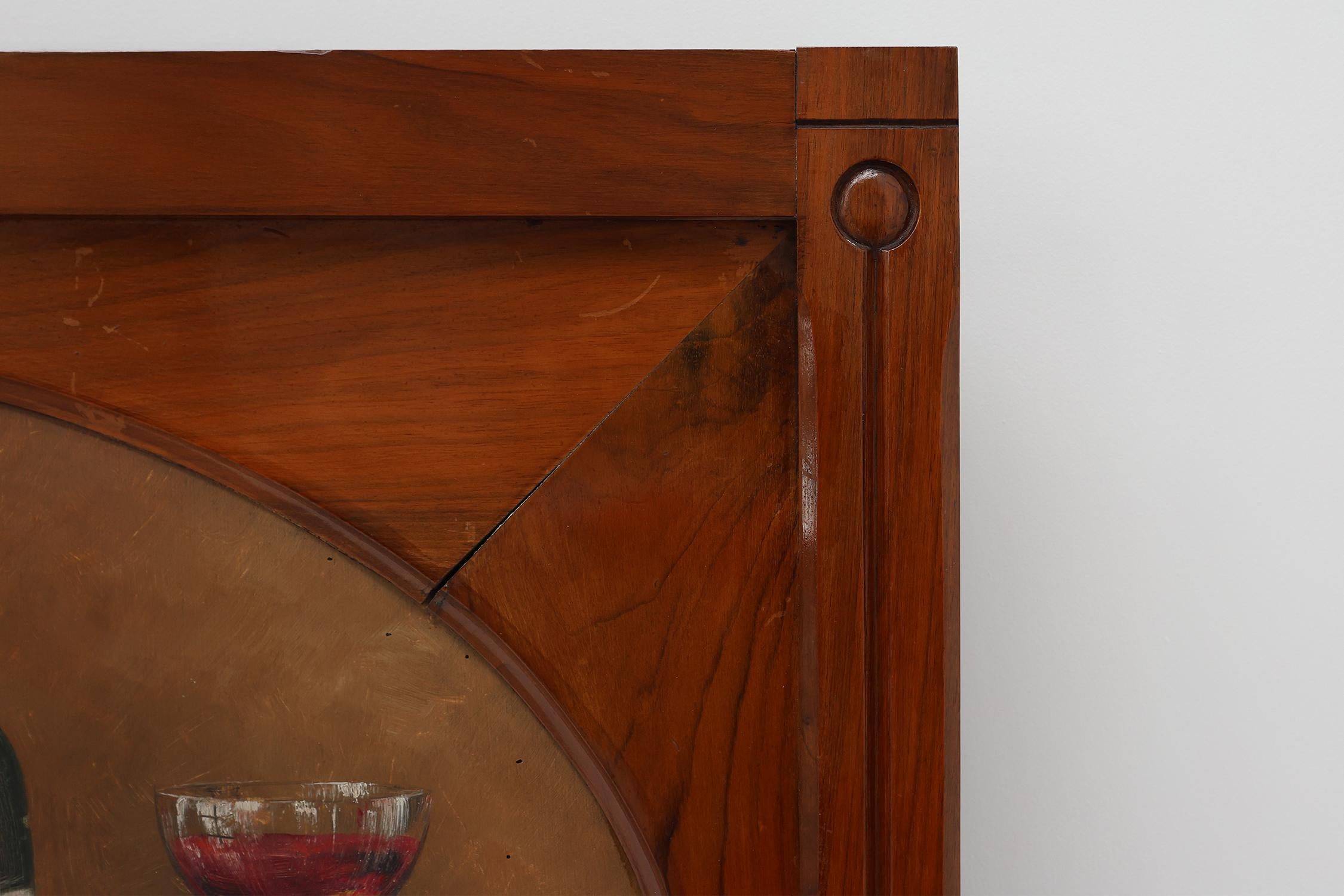 Nature morte à l'huile sur bois de l'Artiste belge A. Heynderickx, 1922 Bon état - En vente à Meulebeke, BE