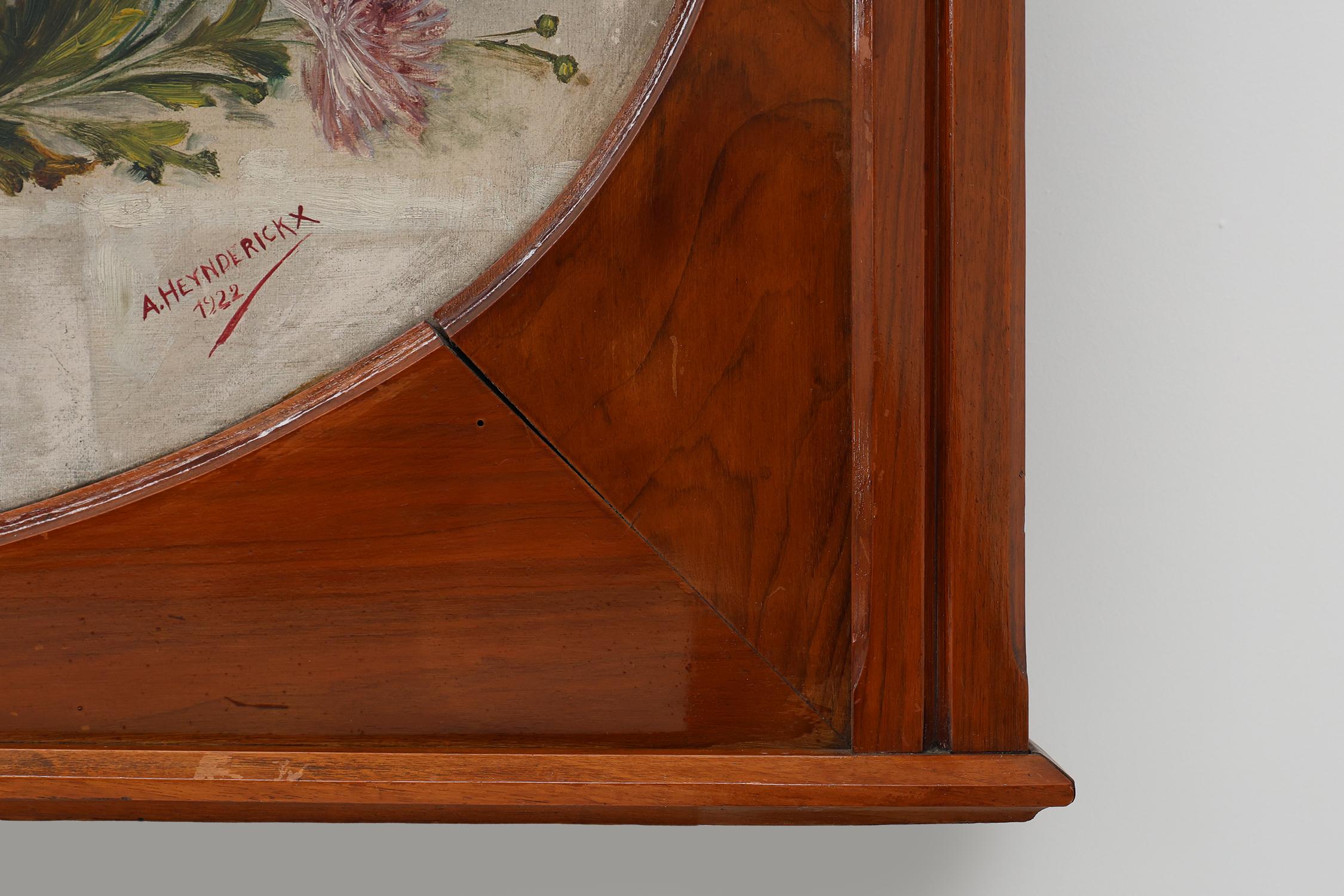 Nature morte à l'huile sur bois de l'Artiste belge A. Heynderickx, 1922 en vente 1