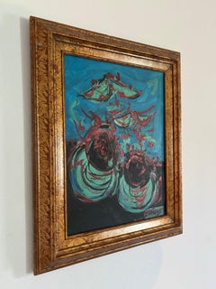 Bodegón al óleo firmado Claude Venard