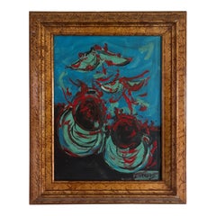 Nature morte à l'huile signée Claude Venard