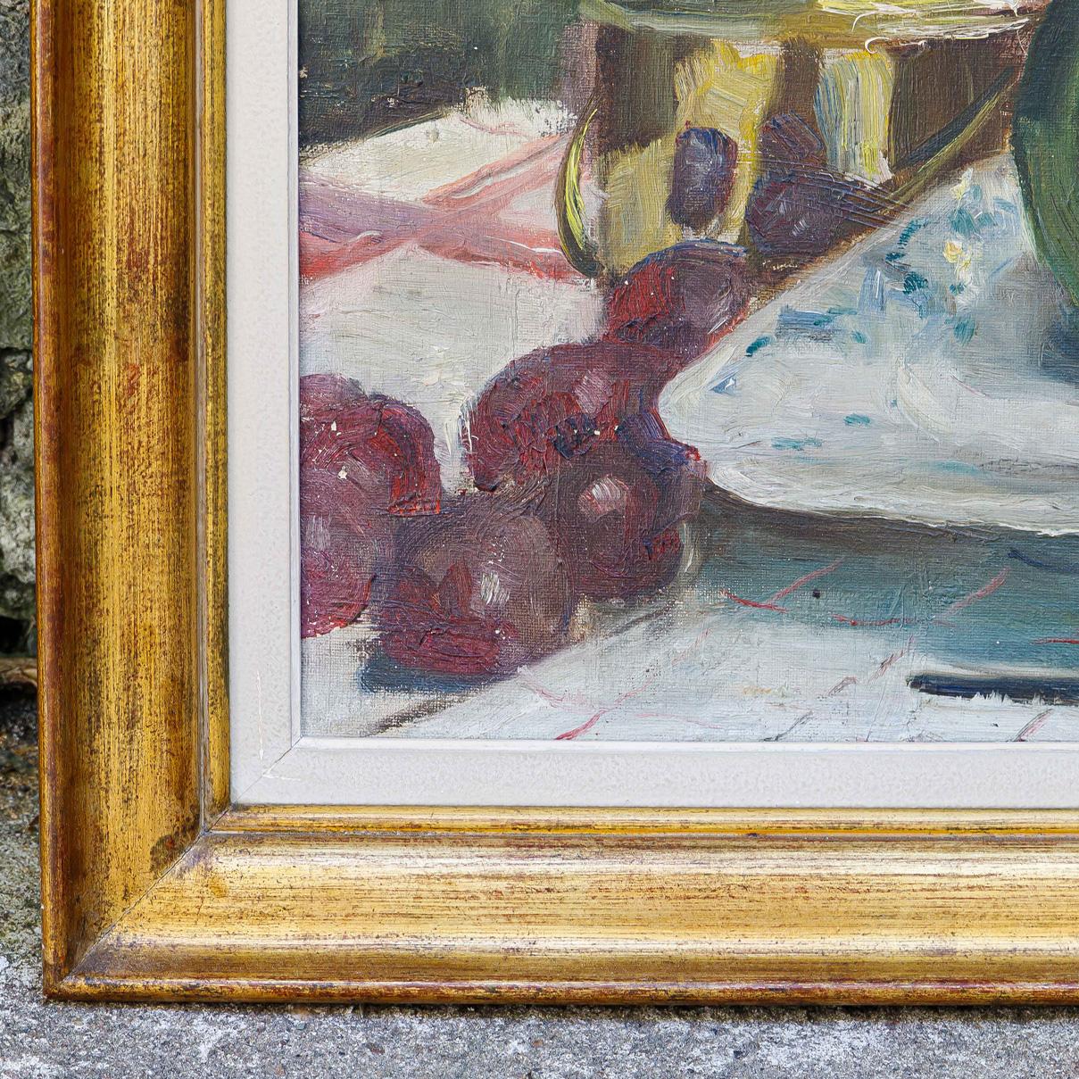 Mid-20th Century Still Life Oil Paintings Set 
