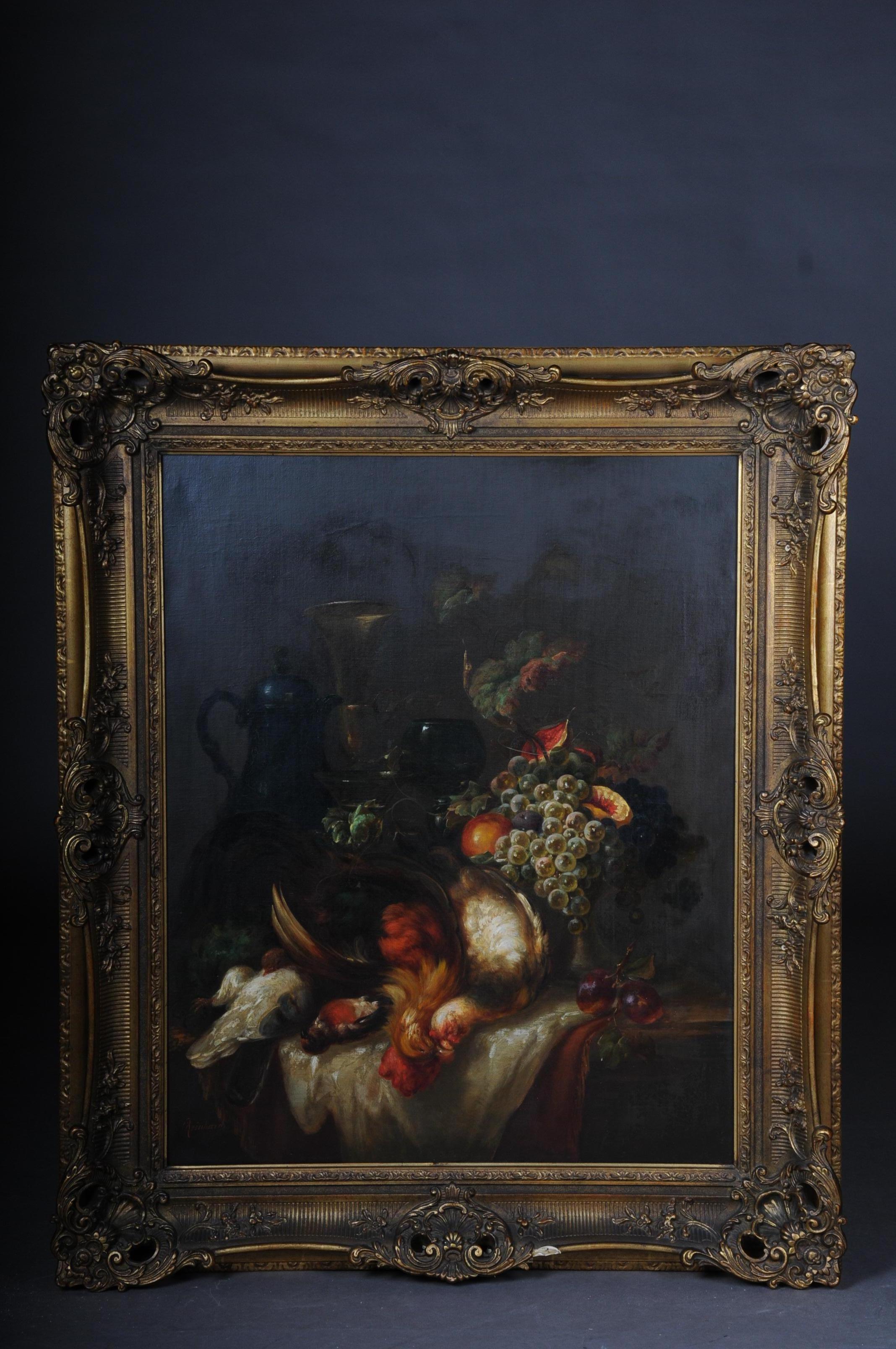 Still Life Oil Paintings Sign Reinhard, After Old Master of the 17th Century For Sale 5