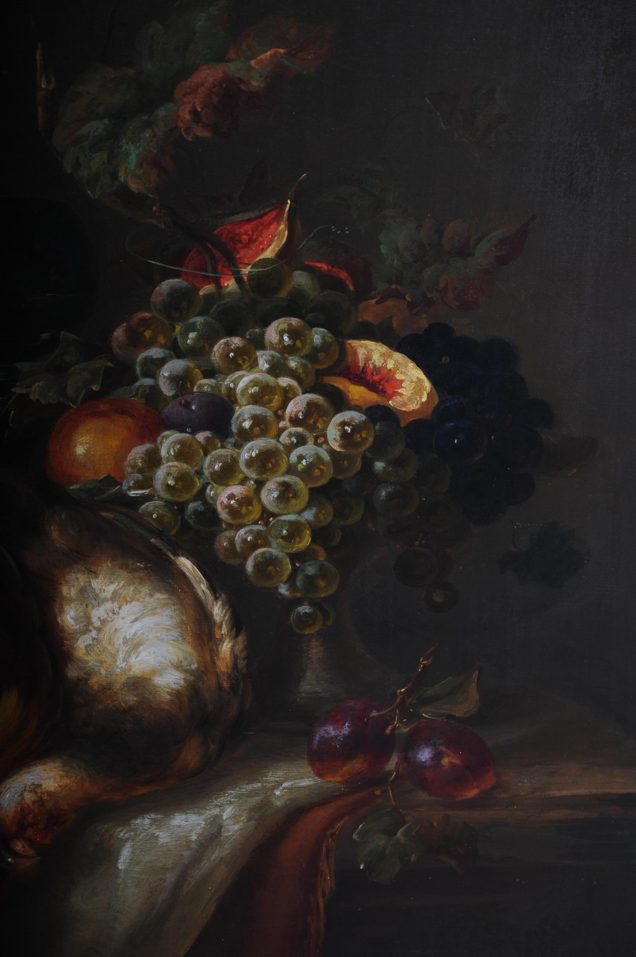Oiled Still Life Oil Paintings Sign Reinhard, After Old Master of the 17th Century For Sale