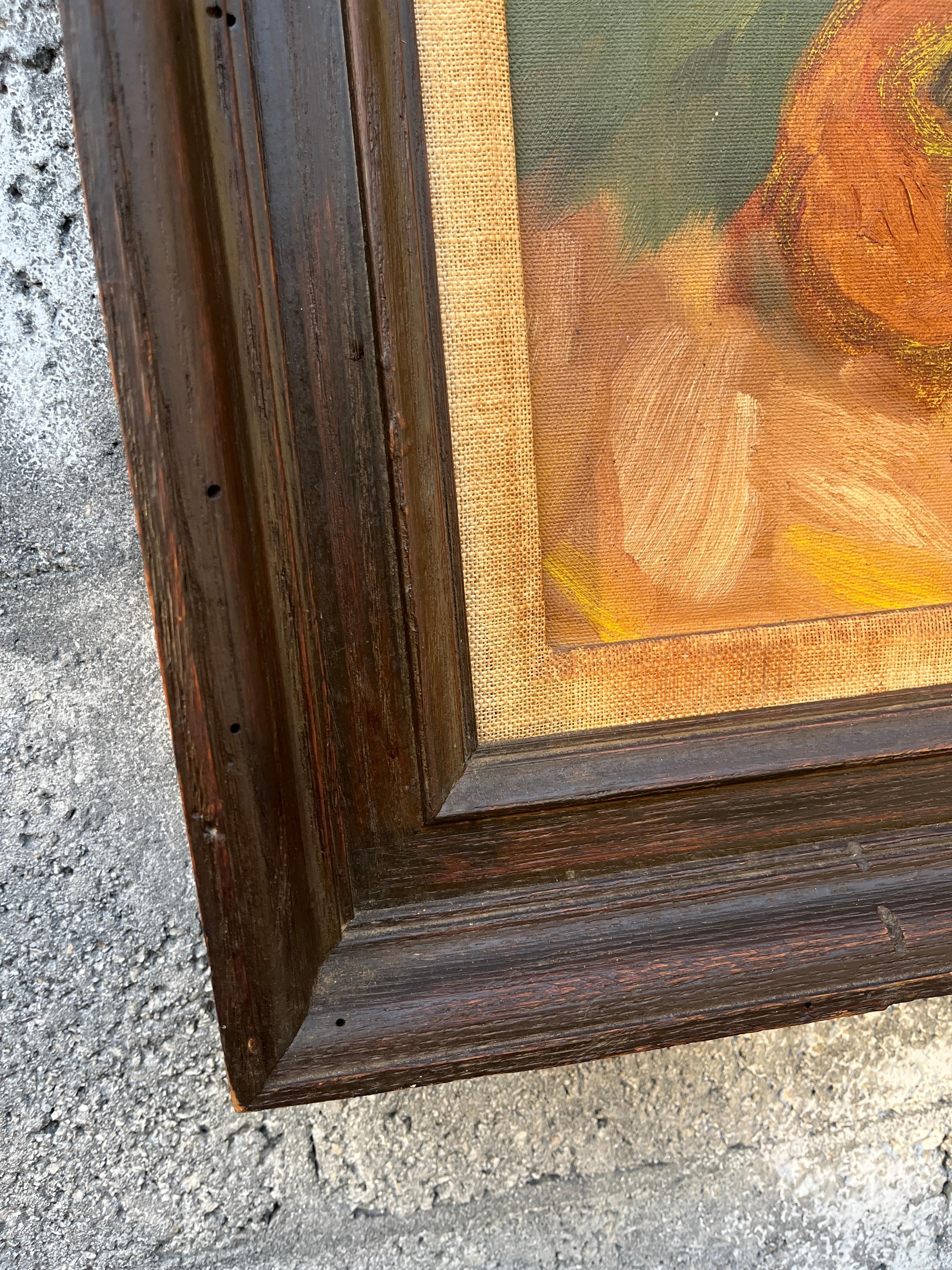 Stillleben Original Ölgemälde auf Leinwand, gerahmt und vom Künstler signiert. im Angebot 2