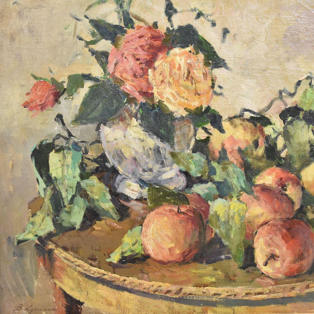 painting of a flower pot