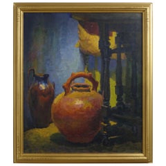 Still Life Painting of Arts & Crafts Pottery Jars by R. Jerome Jones