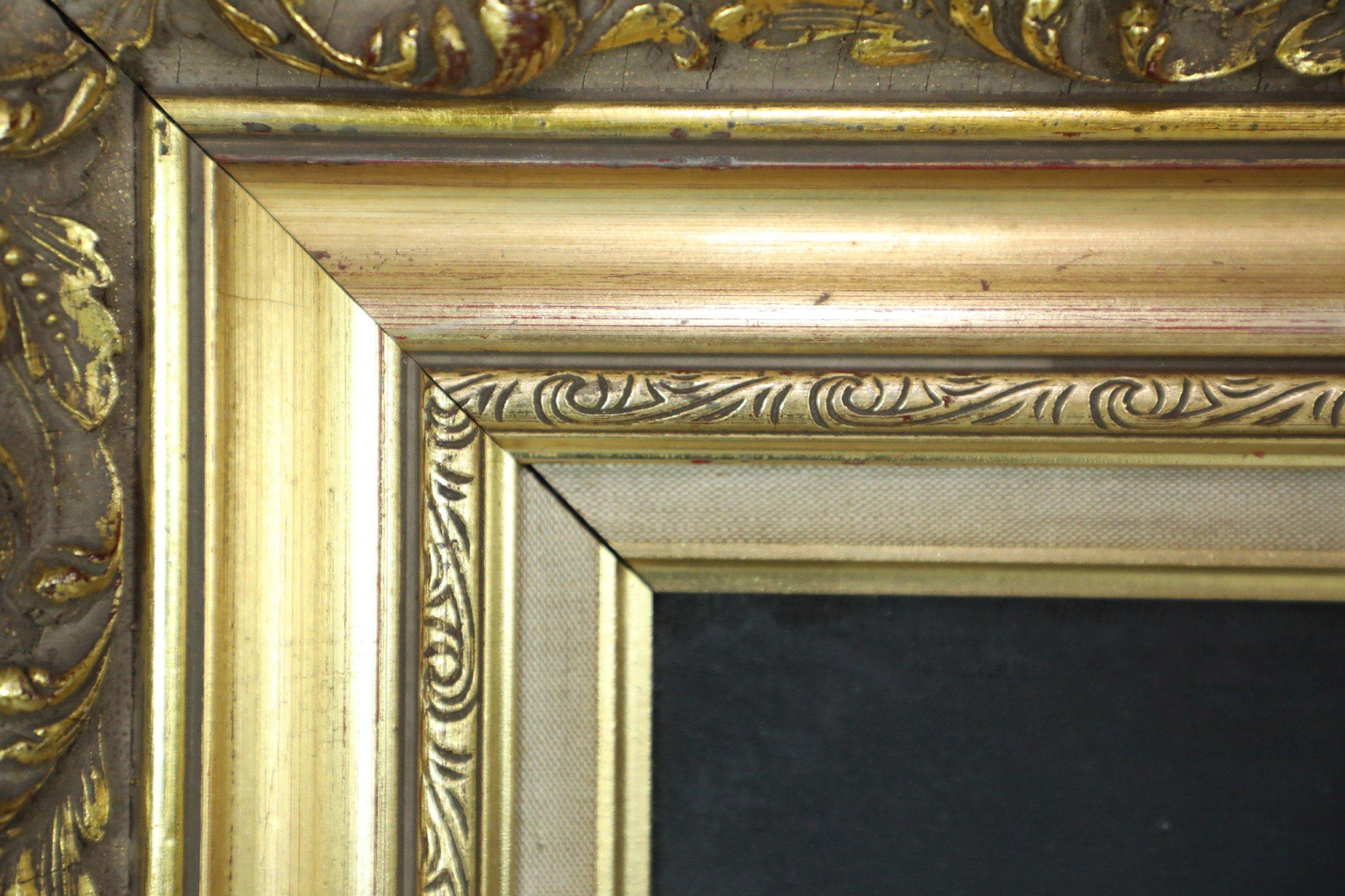 Still Life Painting of Gourds in 19th Century Giltwood Frame For Sale 4