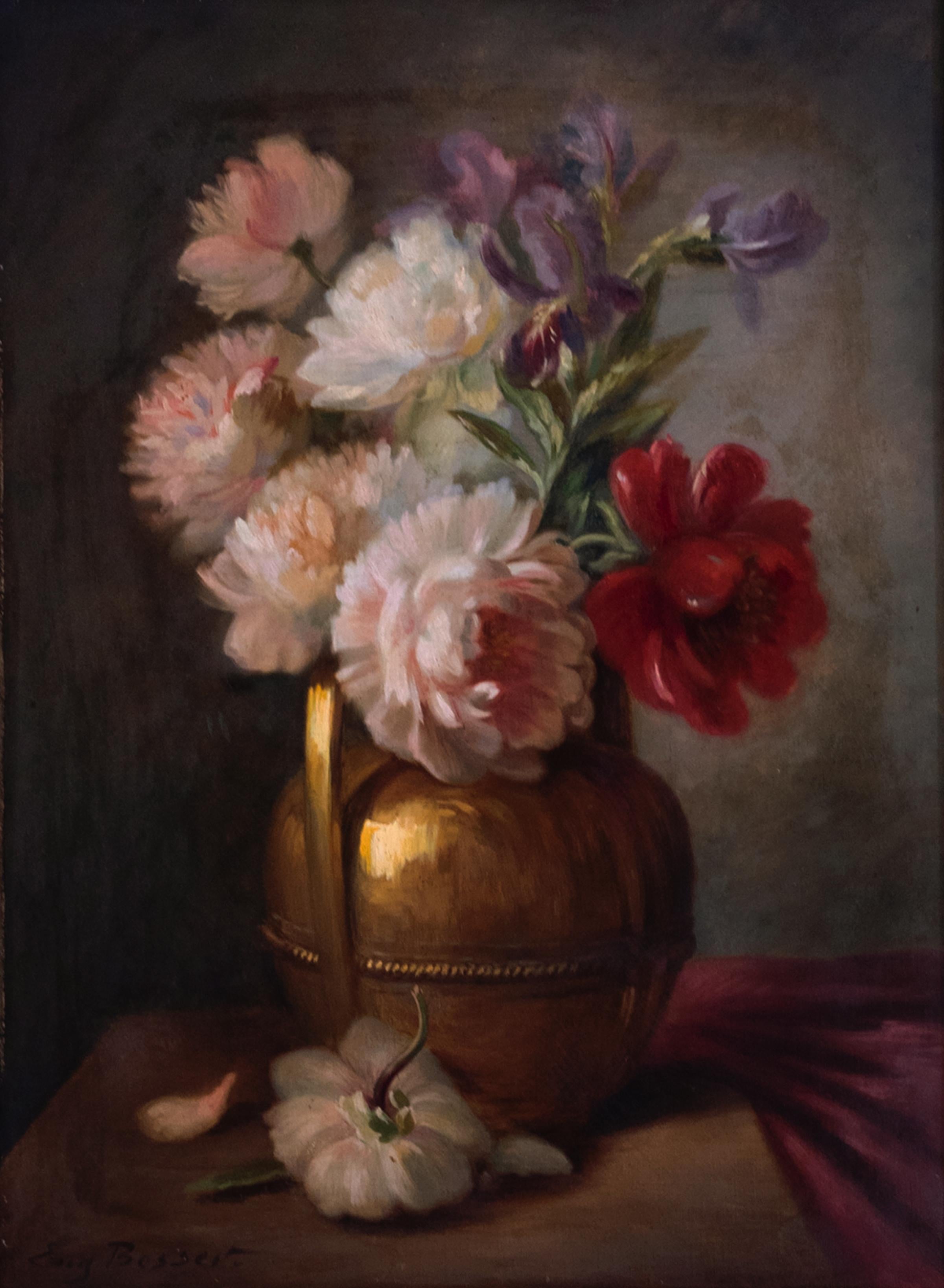 Still Life Painting By Raymond Besse, 20th Century In Good Condition For Sale In Lisbon, PT