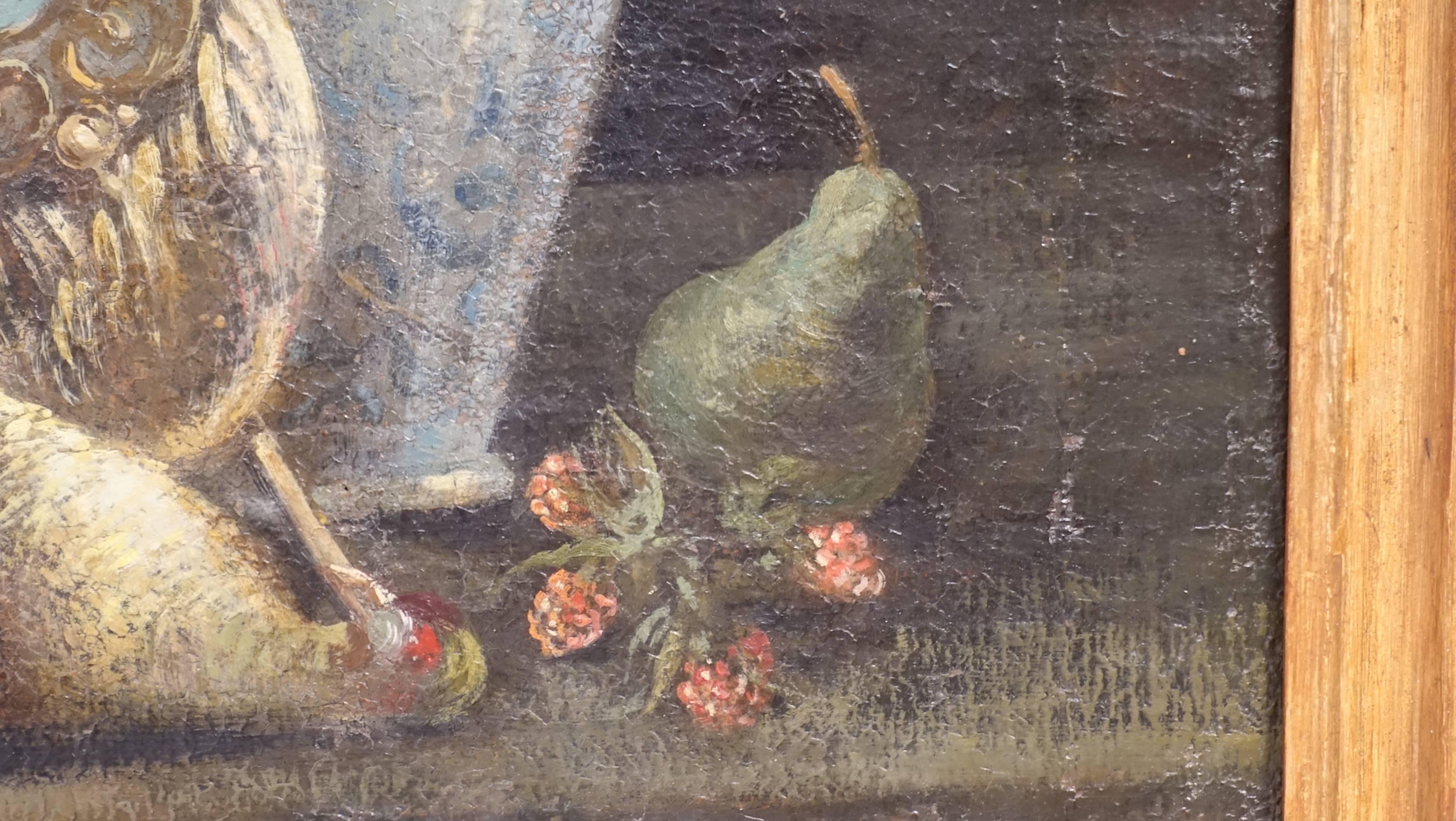 Still Life Painting of Venetian Glass' Flowers and Birds, 19th Century In Excellent Condition In San Francisco, CA