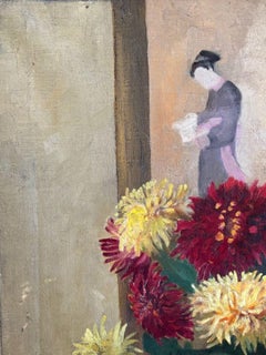 Still Life Painting with Chinese Vase and Scroll by Frederick Roberts Johnson