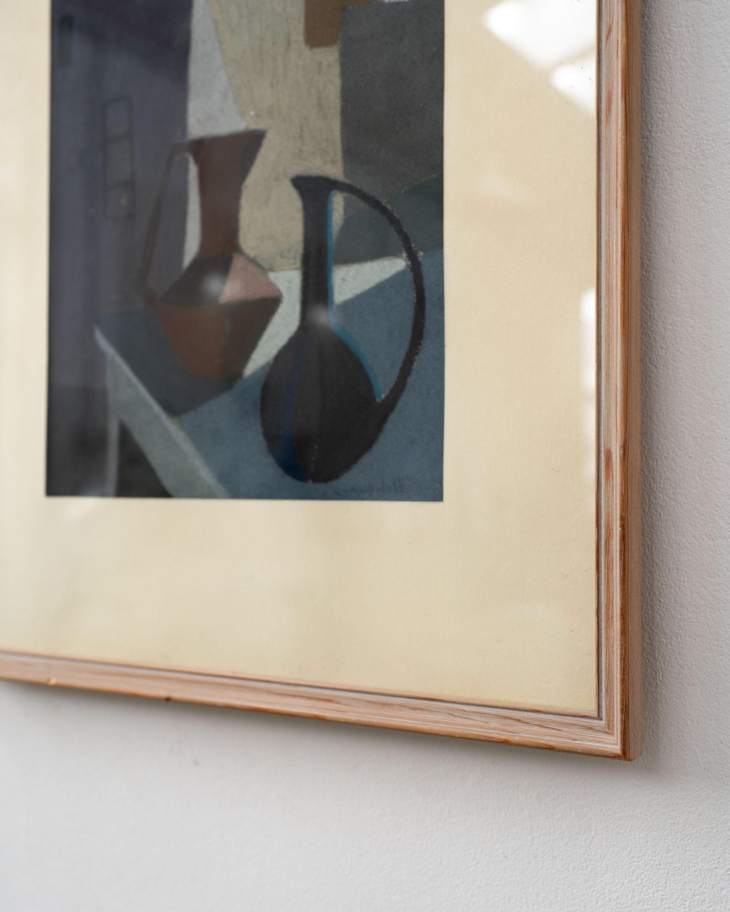 Swedish Still Life, Pastel on Paper, Carl Gunnar von Gegerfelt ( 1926 - 2012) For Sale