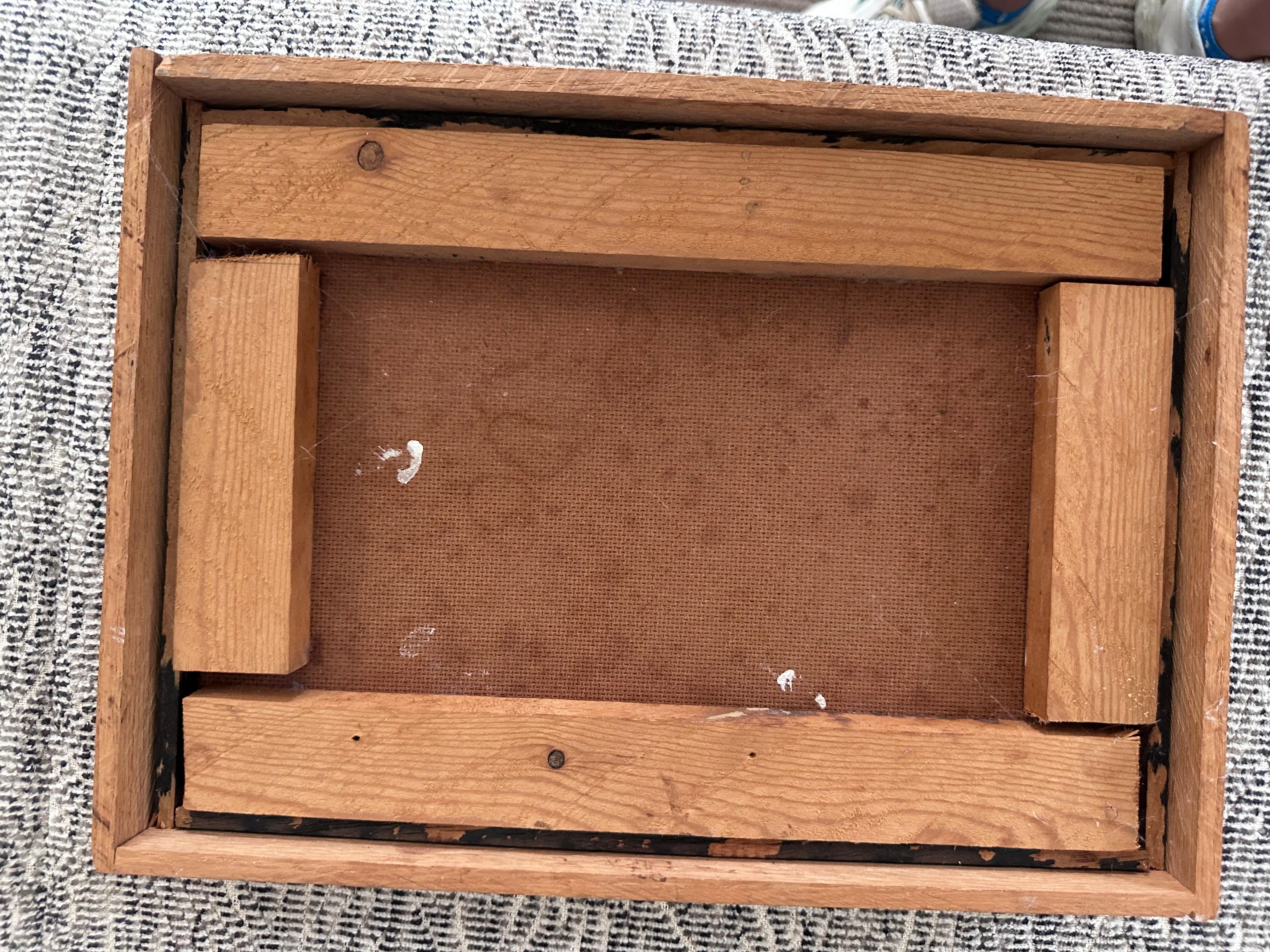XX secolo Natura morta con altalena in veranda e tavolo Pittura originale Artista sconosciuto in vendita