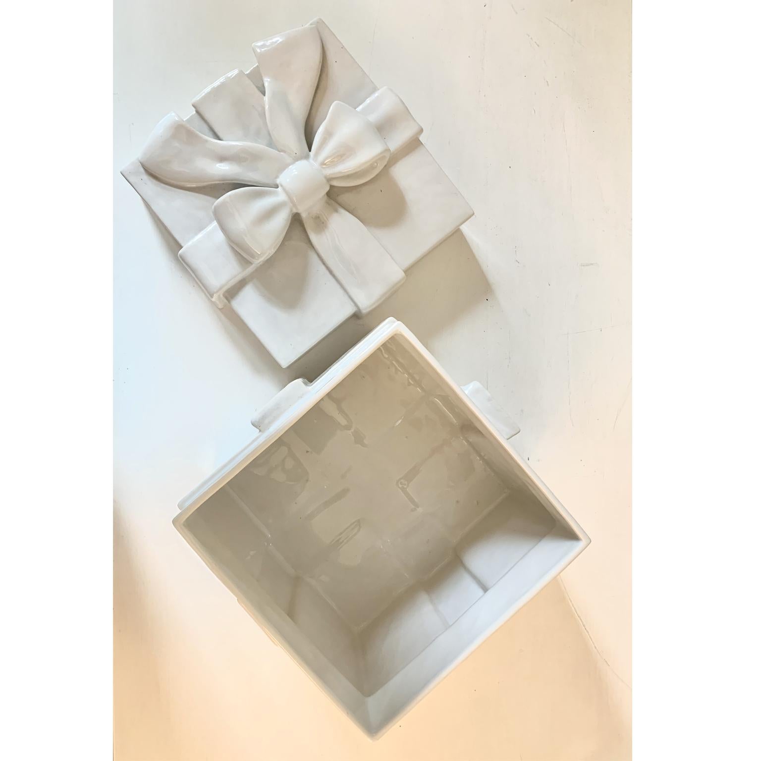 Contemporary Still life, White Pressed Porcelain Ladder Box For Sale