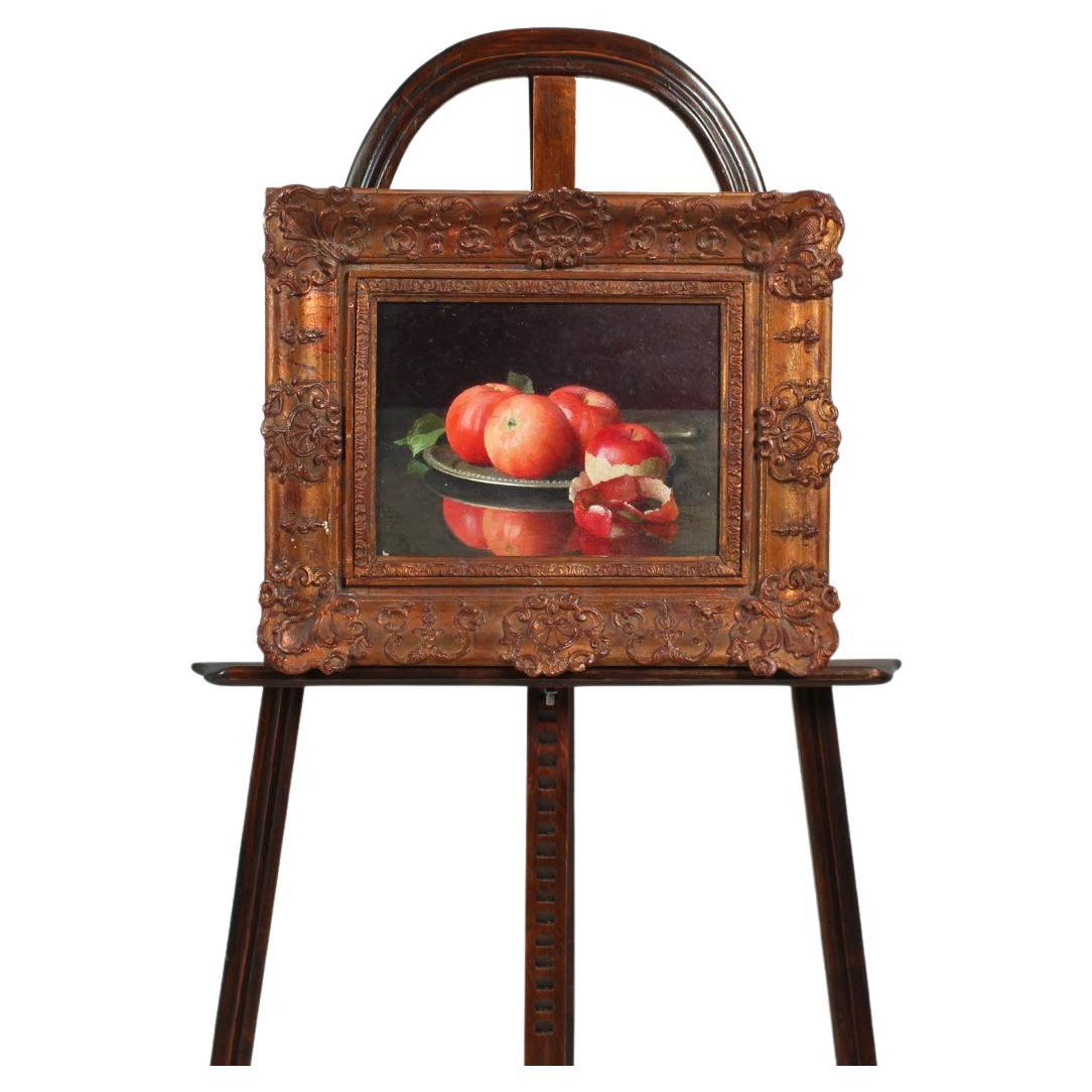 Still Life with Apples, Framed, Early 20th Century For Sale