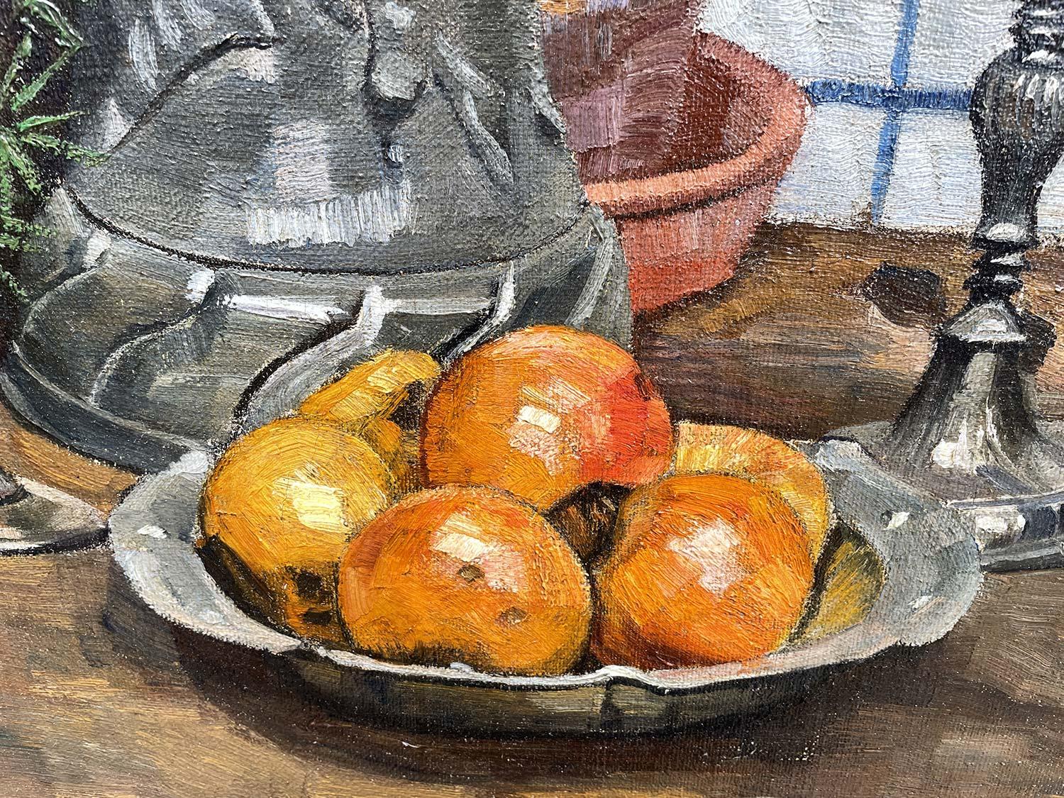 Tedesco Natura morta con mele Olio su tela, Walter Speidel, 1913 in vendita