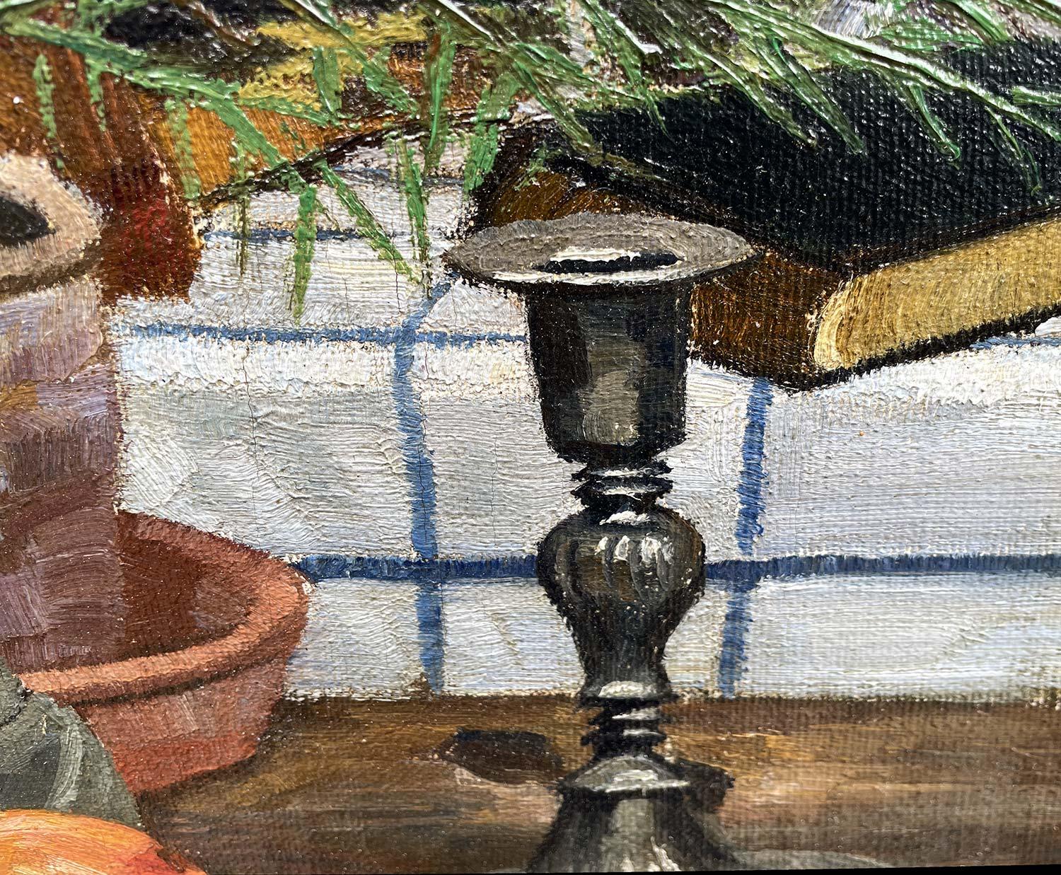 Inizio XX secolo Natura morta con mele Olio su tela, Walter Speidel, 1913 in vendita
