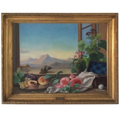 Still-Life with Bird, Flowers and Fruits
