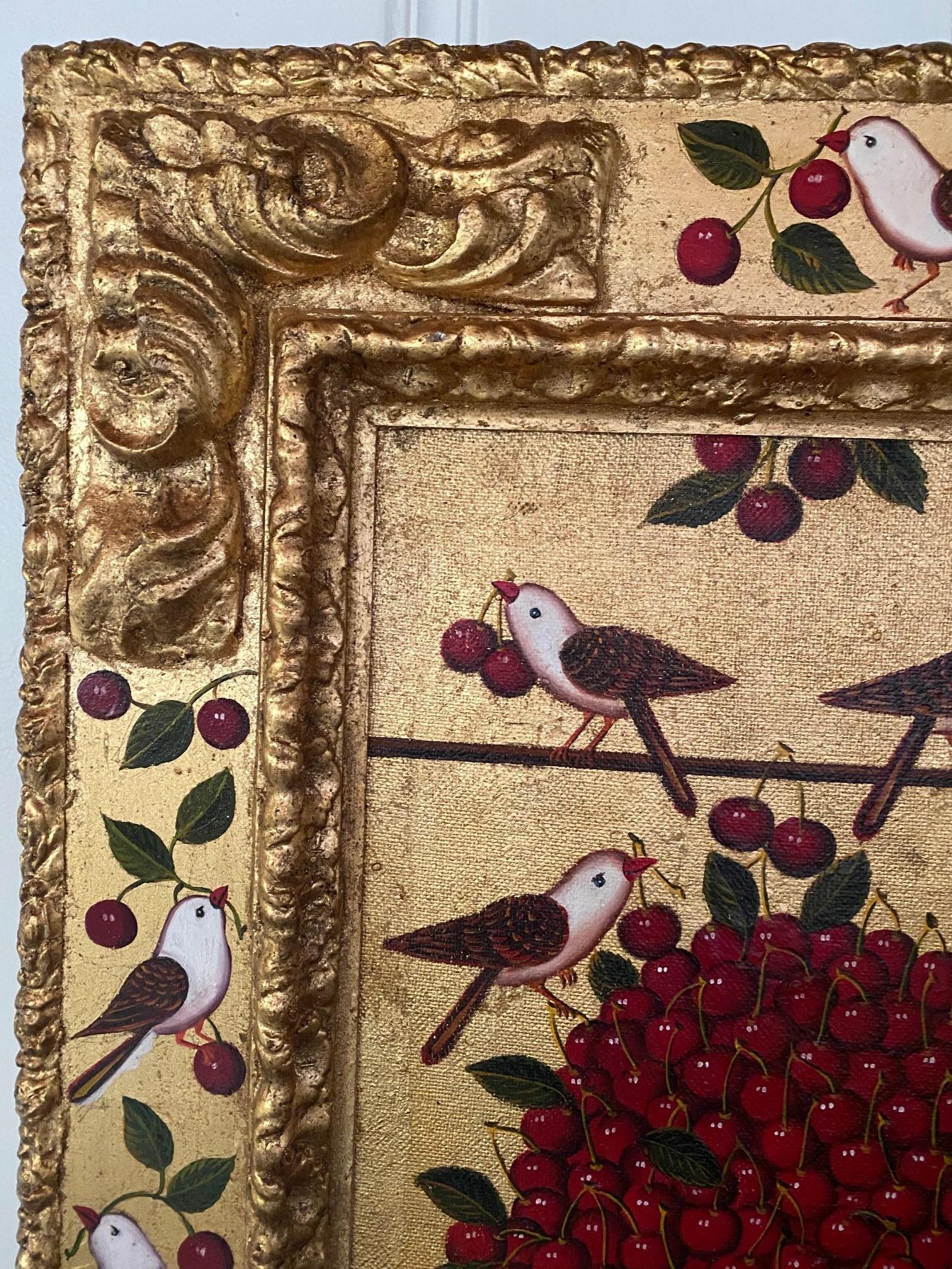 Baroque Still Life with Birds and Cherries, Studio of Miguel Canals