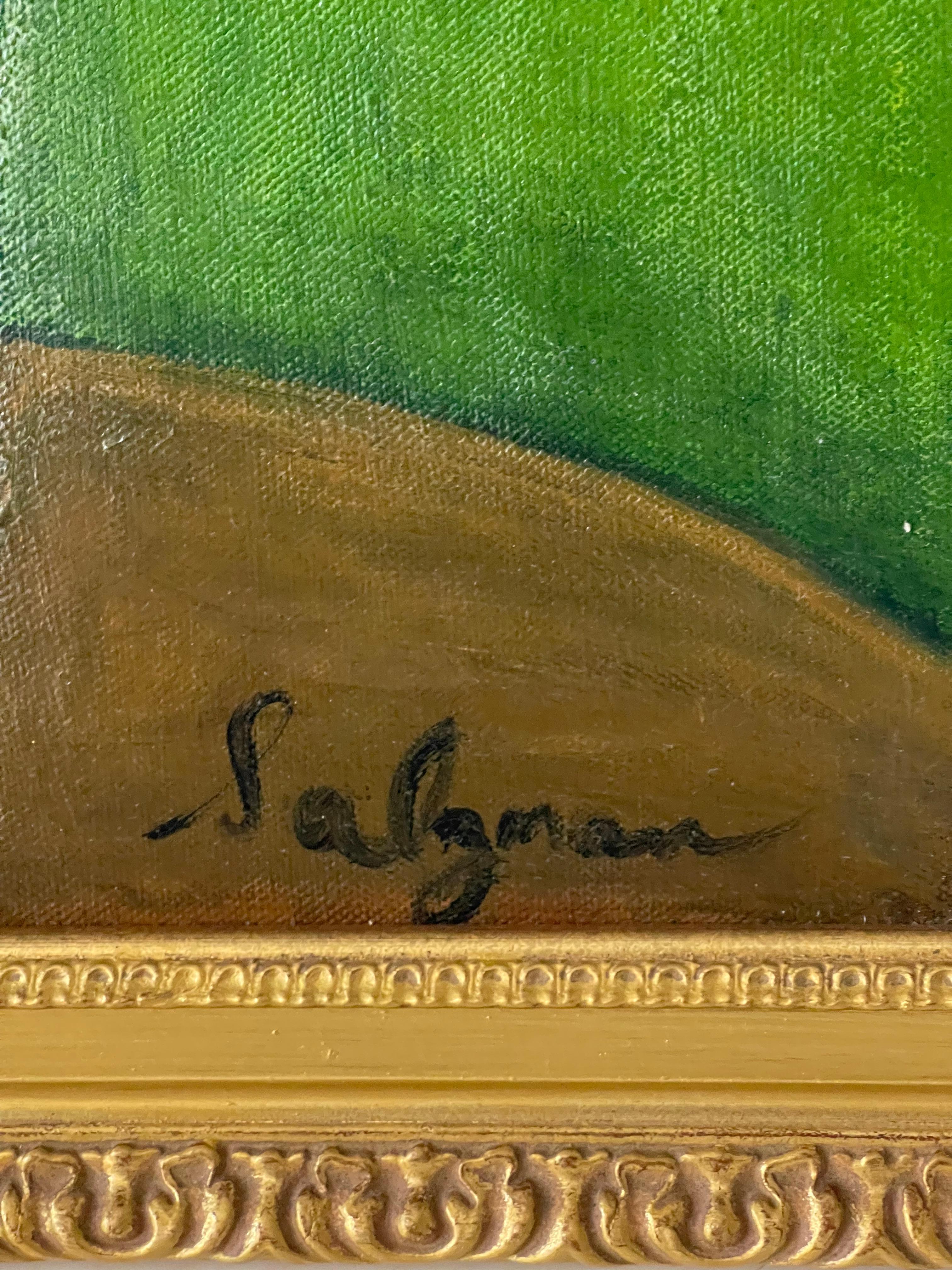Stillleben mit blauer Vase, signiert Salzman, Gemälde im Angebot 1