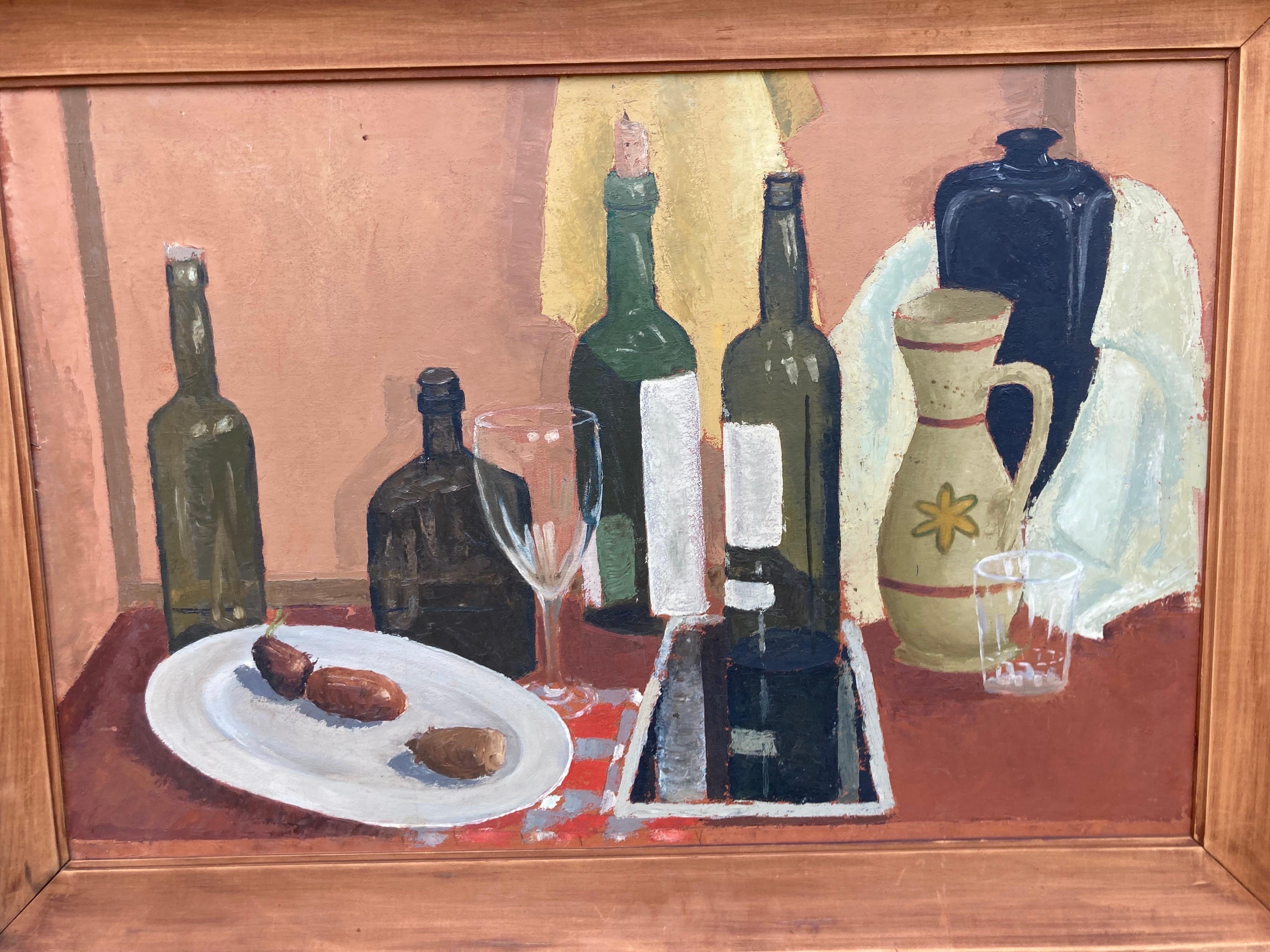 Still Life With Bottles and Sausage For Sale 2