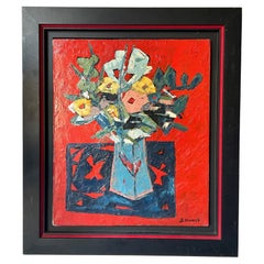Still Life with Bouquet by Bernard Vincent circa 1970
