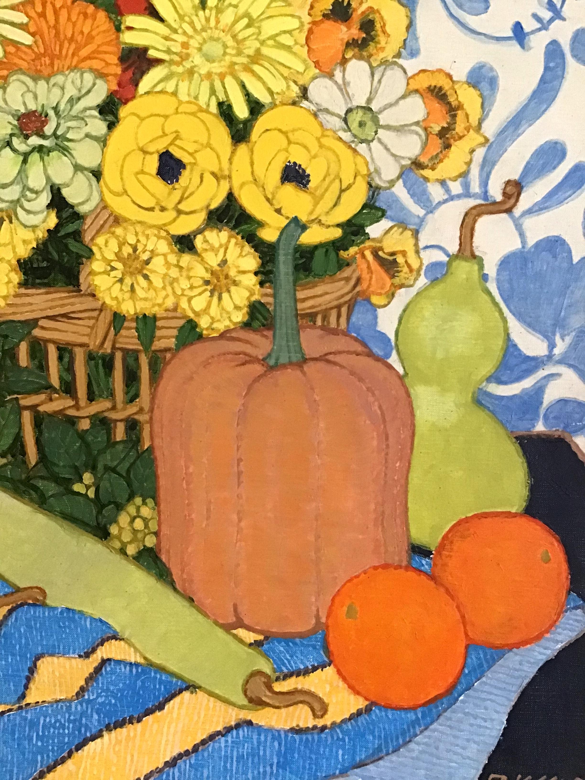 Australian Still Life With Flowers By Frederick Arthur Jessup (1920-2007) Oil On Canvas For Sale