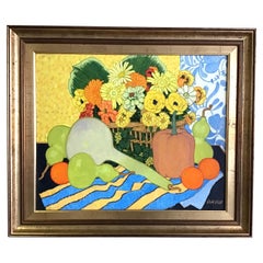 Natura morta con fiori di Frederick Arthur Jessup (1920-2007) Olio su tela