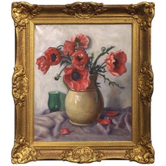Still Life with Flowers by Willy Fleur, Dated 1934