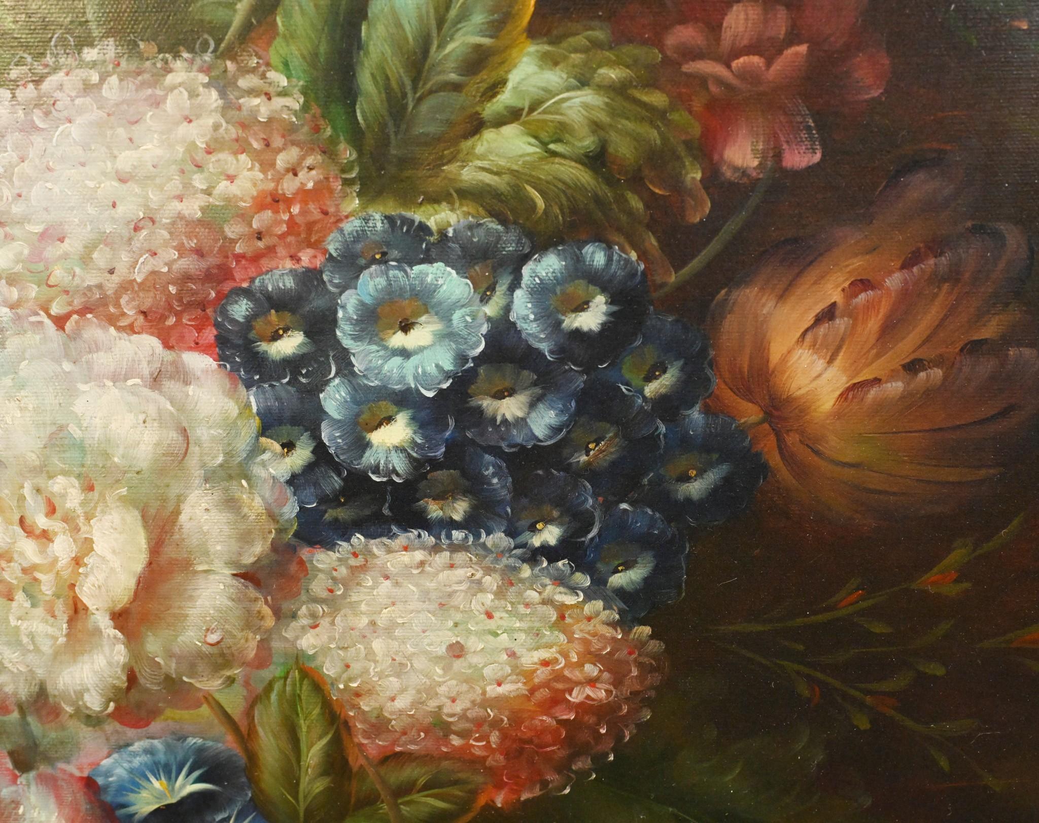 Natura morta con fiori Pittura ad olio olandese Spray floreale in vendita 3