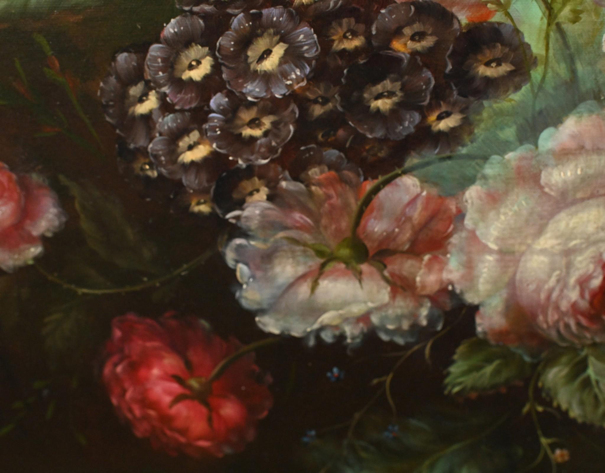 Natura morta con fiori Pittura ad olio olandese Spray floreale in vendita 4