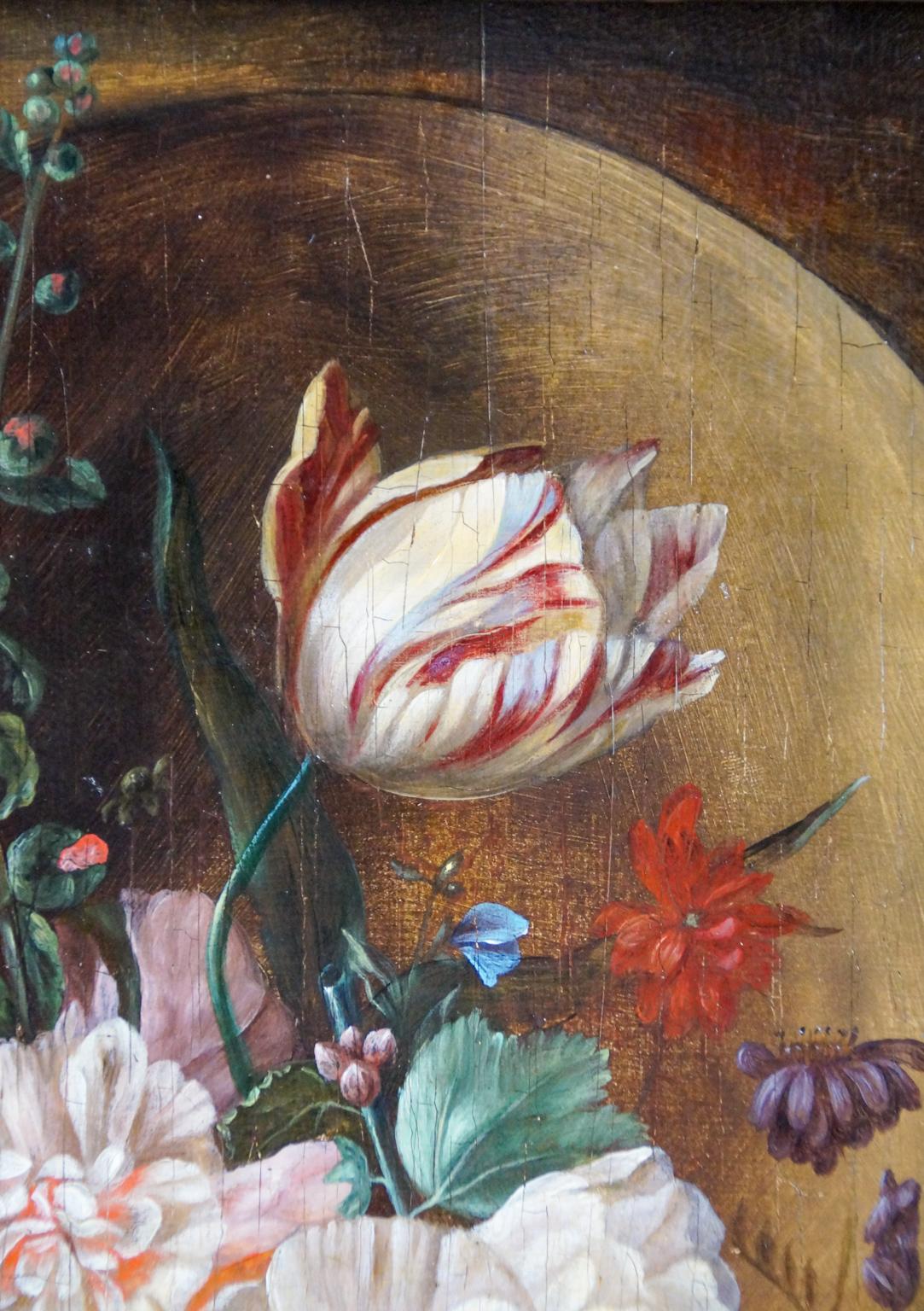 Still Life with Flowers, Dutch School Painting, 18th Century 1